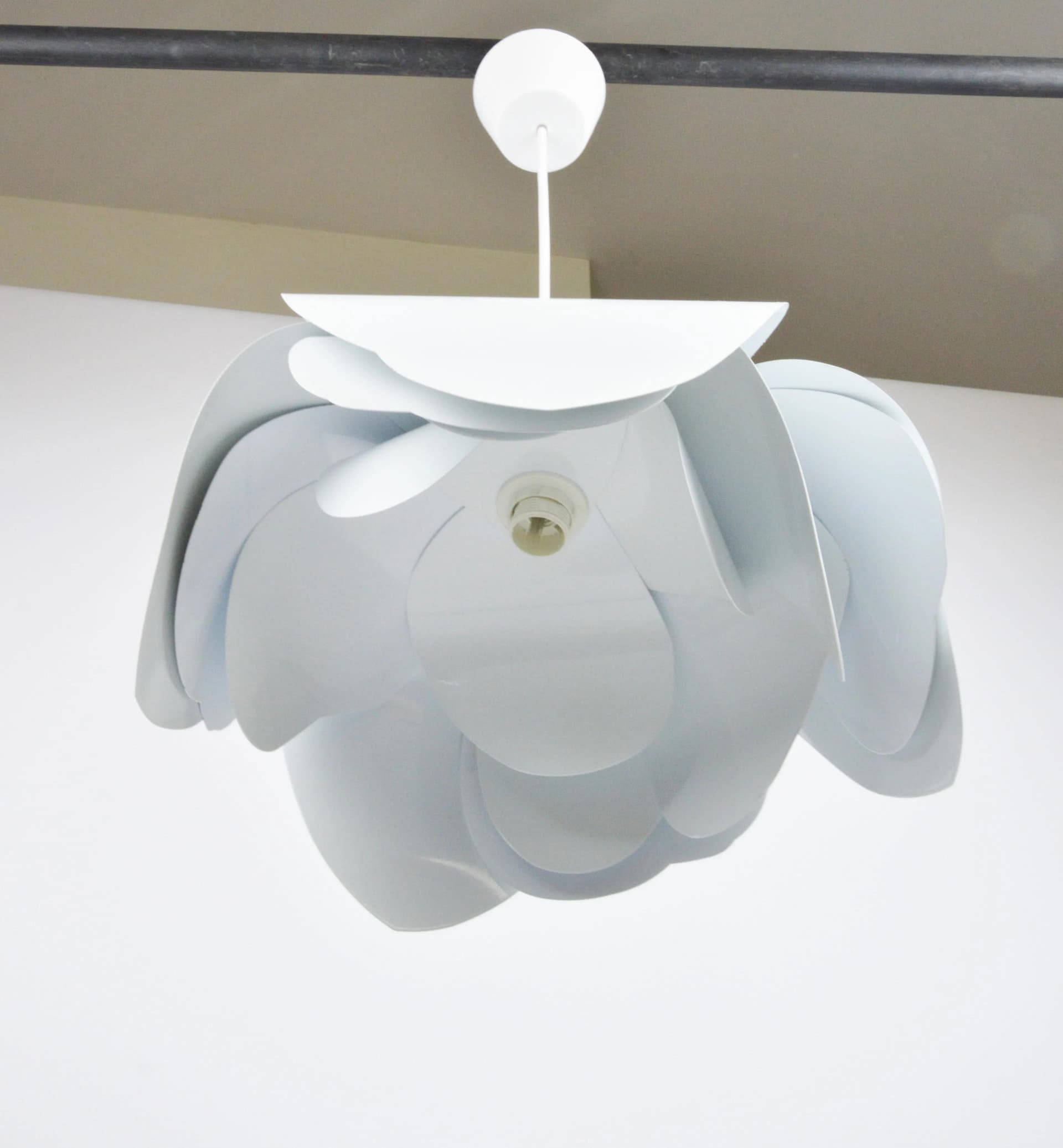 Lampa wisząca, biały, metal, Szwecja, lata 80. - 85332