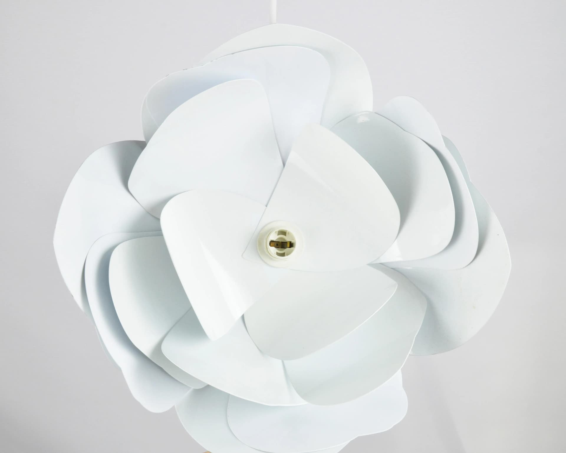 Lampa wisząca, biały, metal, Szwecja, lata 80. - 85336