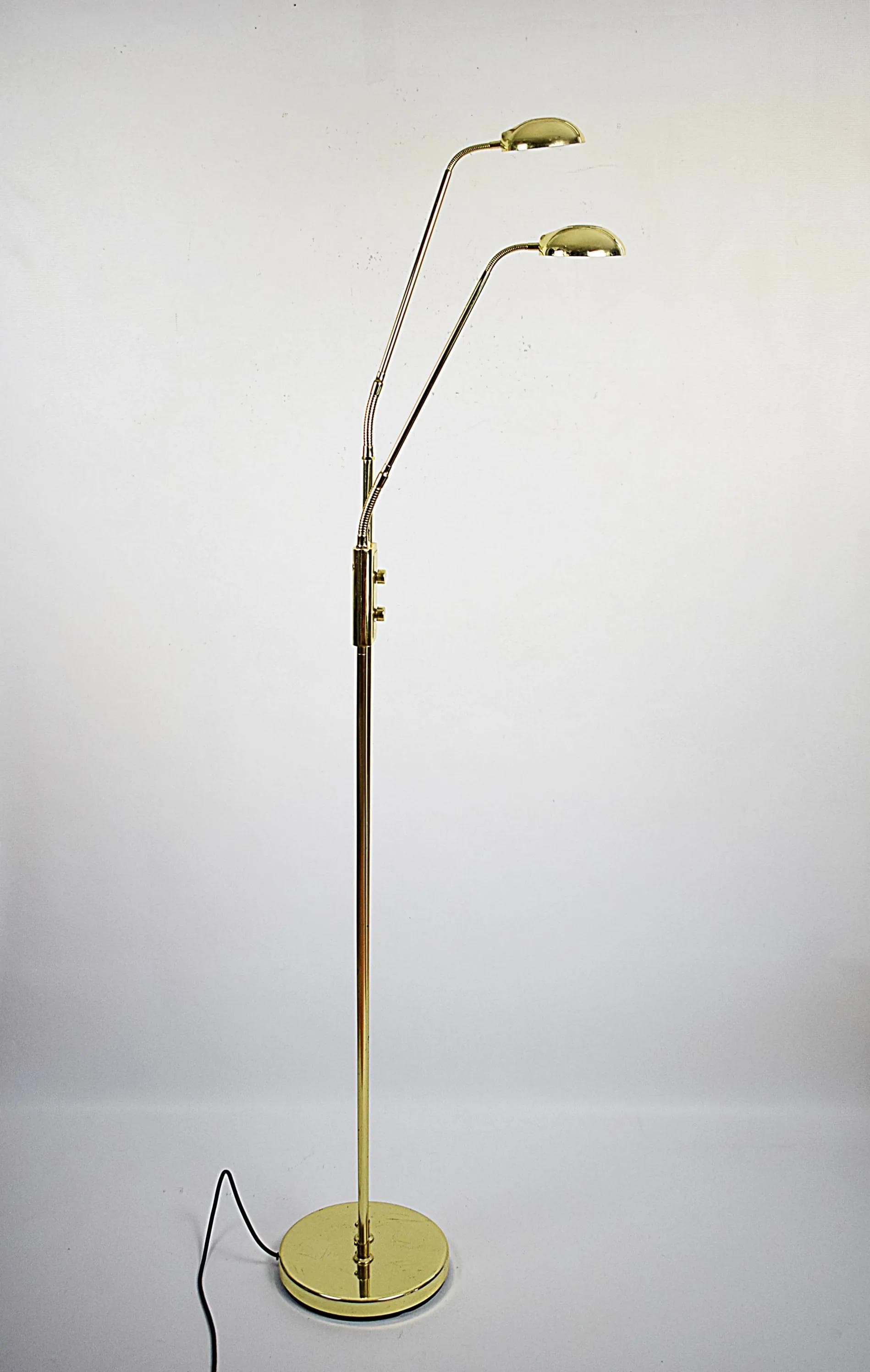 Lampa podłogowa, mosiądz miedziany, Polska, lata 90. - 85242