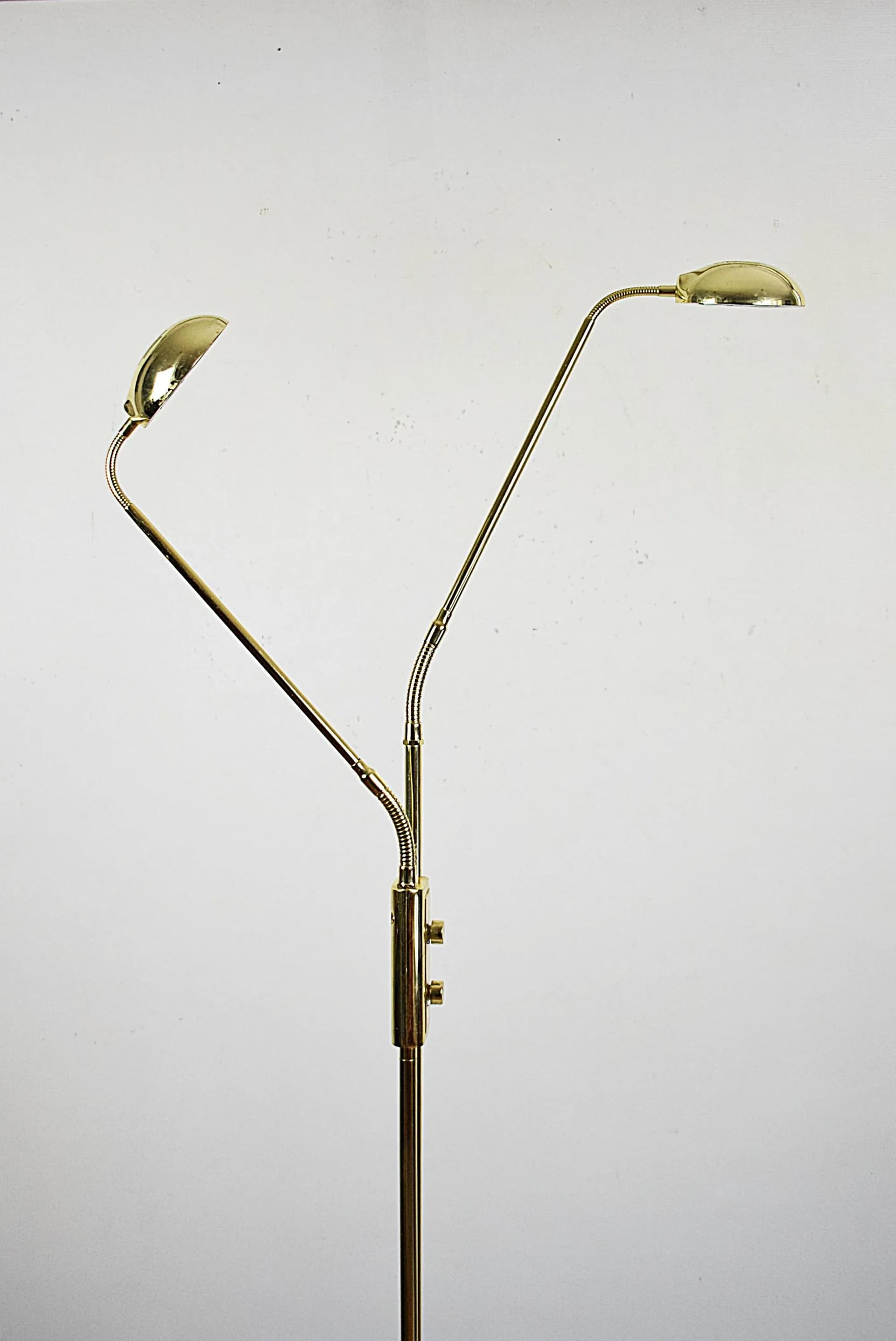 Lampa podłogowa, mosiądz miedziany, Polska, lata 90. - 85245