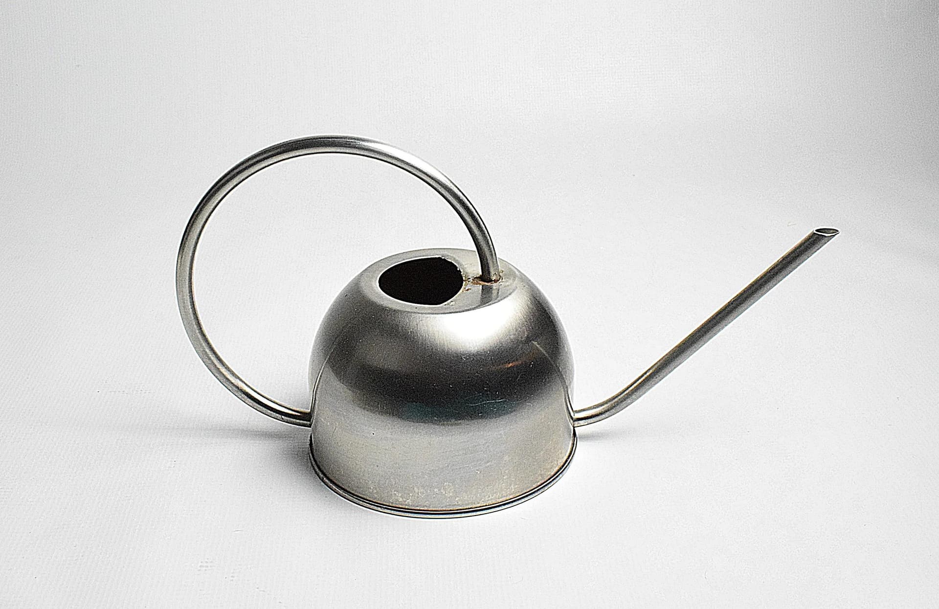 Watering can, silver metal, Poland, 1980s. - 85194
