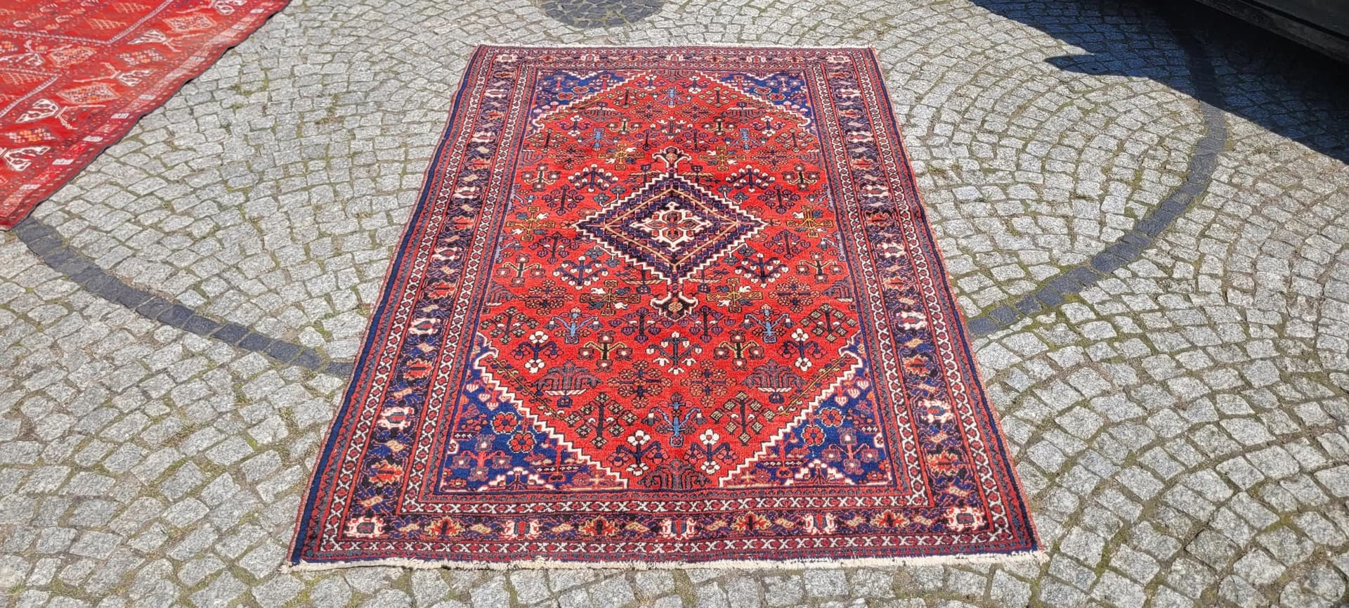 Dywan Dżuszegan, 133x213 cm, czerwony, wełna, Iran, lata 60. - 88075