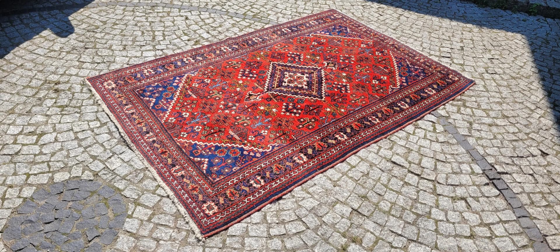 Dywan Dżuszegan, 133x213 cm, czerwony, wełna, Iran, lata 60. - 88078