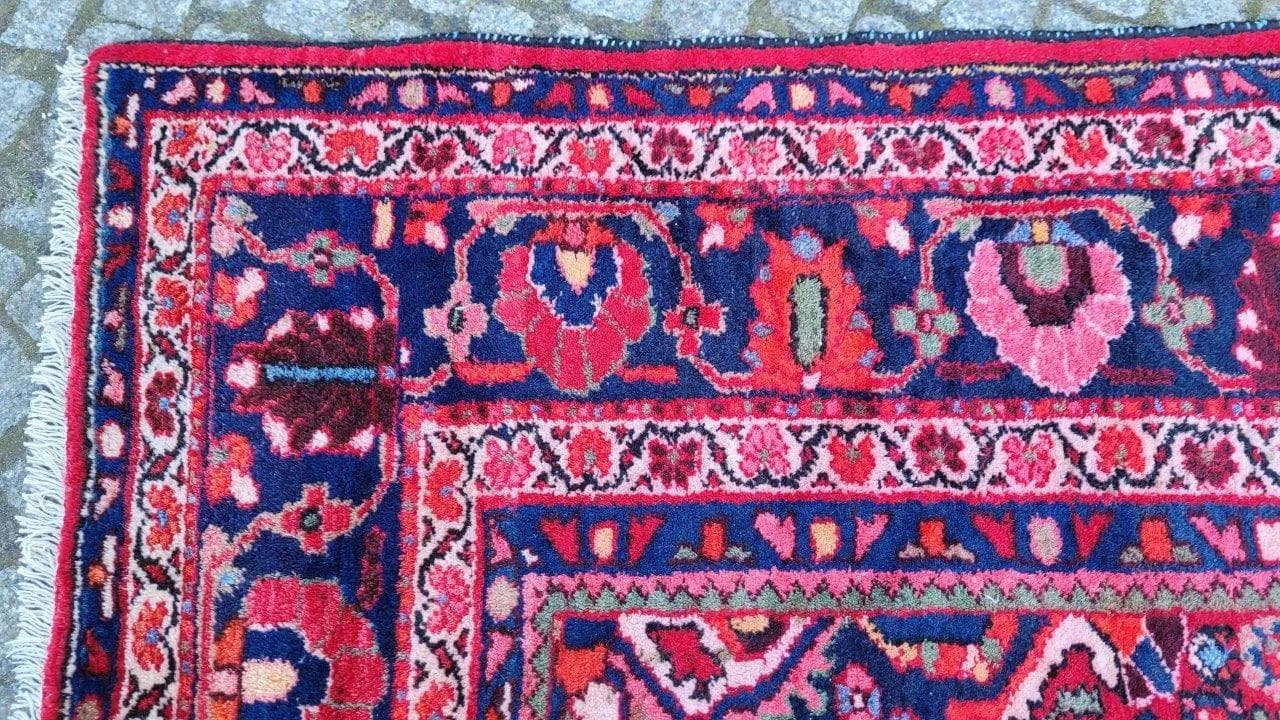 Dywan Hamadan 270x380 cm, czerwony, wełna, Iran - 88007