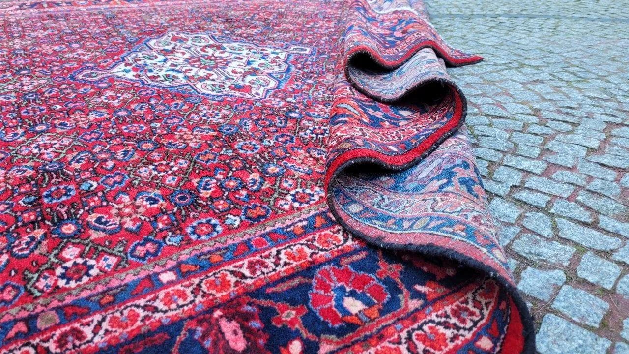 Dywan Hamadan 270x380 cm, czerwony, wełna, Iran - 88005