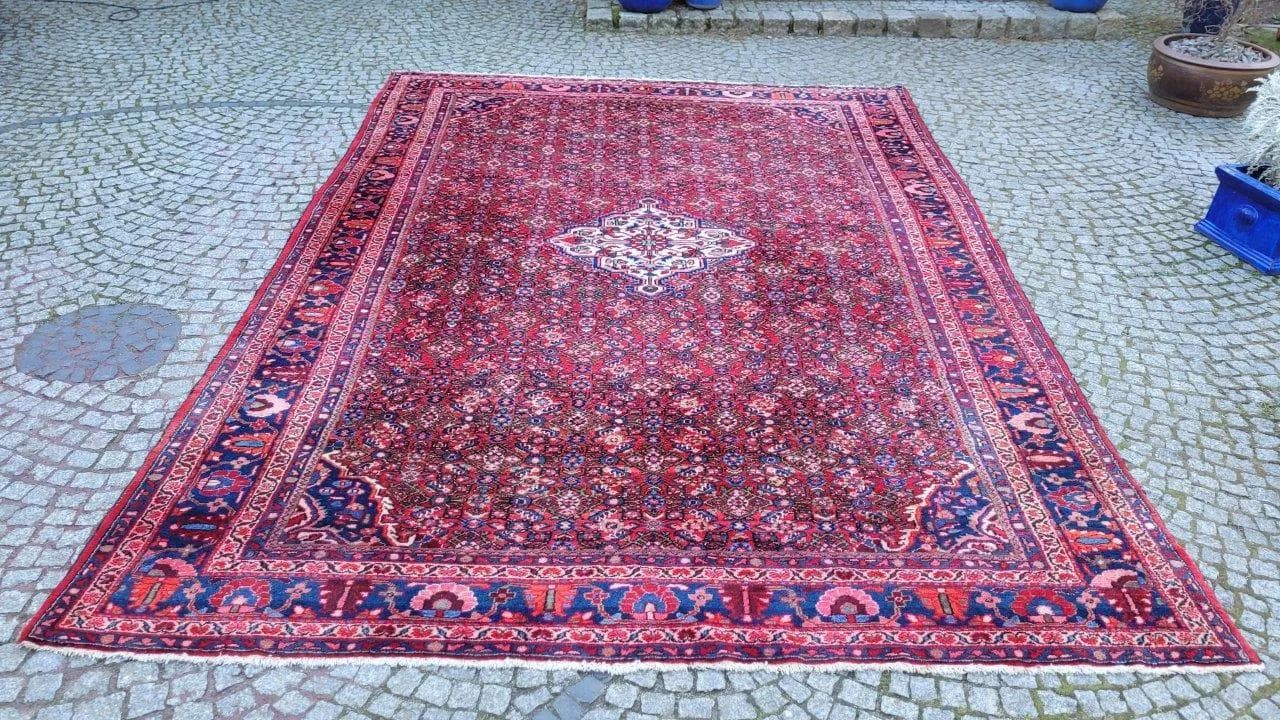 Dywan Hamadan 270x380 cm, czerwony, wełna, Iran - 88006