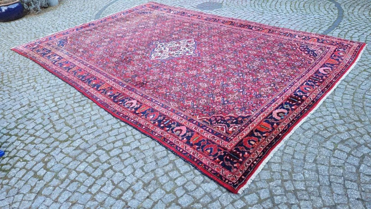 Dywan Hamadan 270x380 cm, czerwony, wełna, Iran - 88009