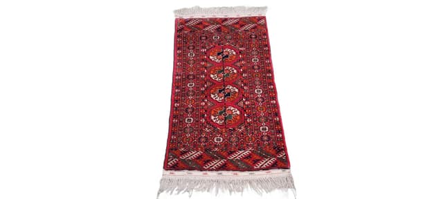 Rug Tekke, 54x120 cm, red, wool, Turkmenistan, 19th c. - DIMENSION