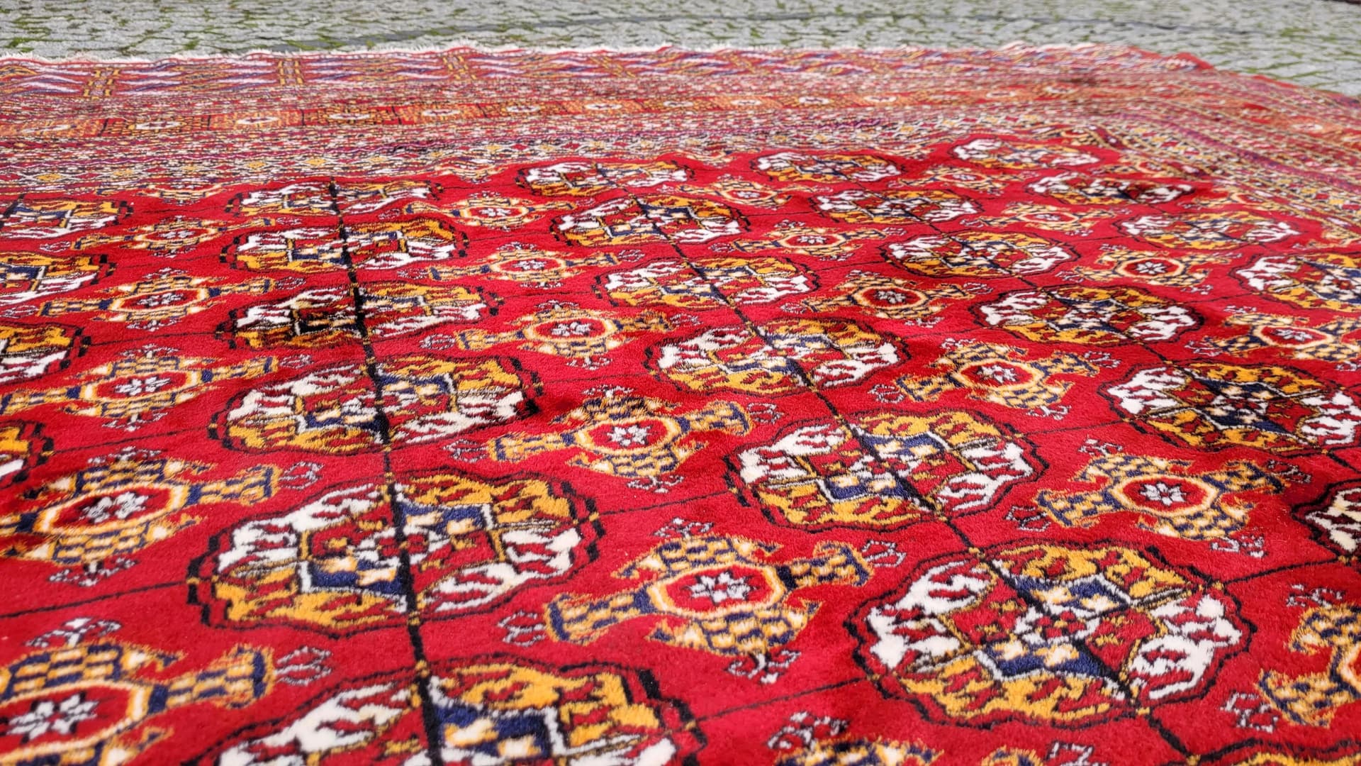 Dywan Buchara 285x395cm, czerwony, wełna, Pakistan - 87974