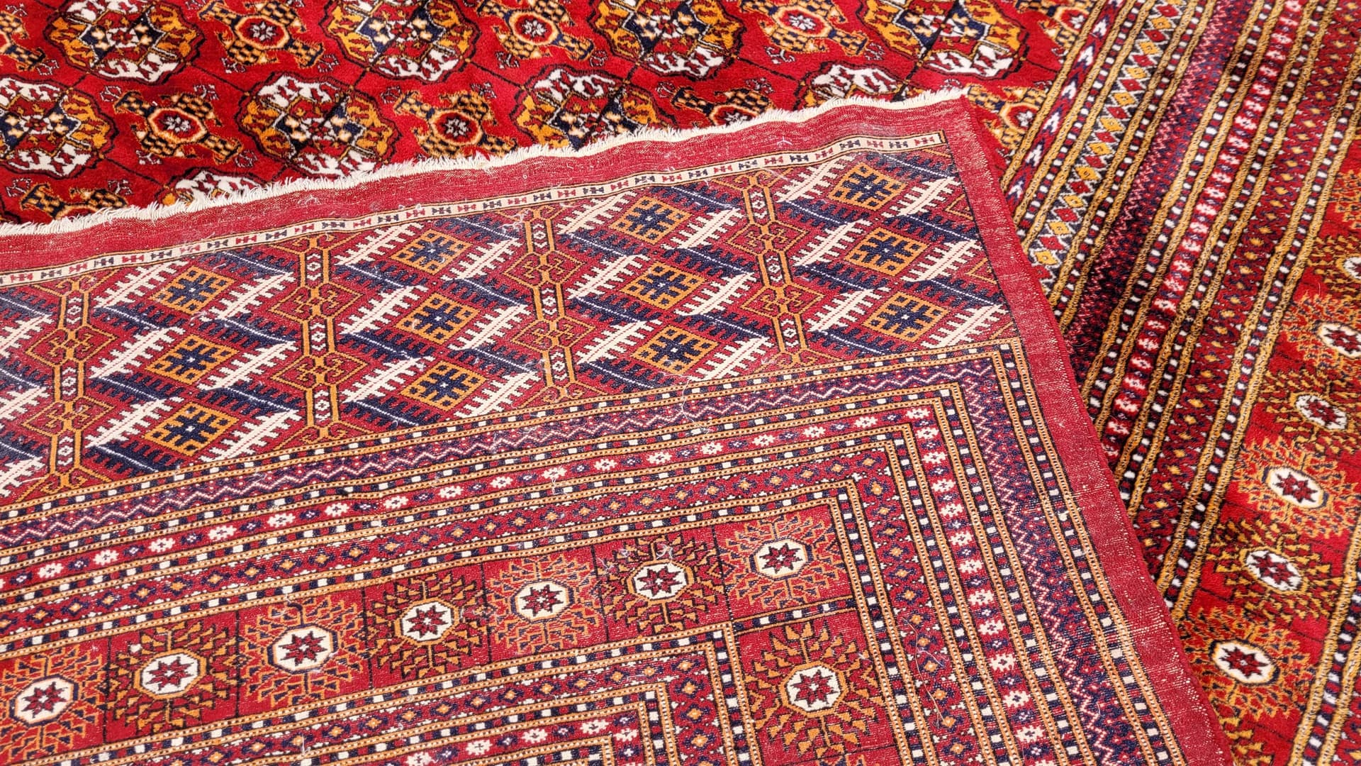 Dywan Buchara 285x395cm, czerwony, wełna, Pakistan - 87980