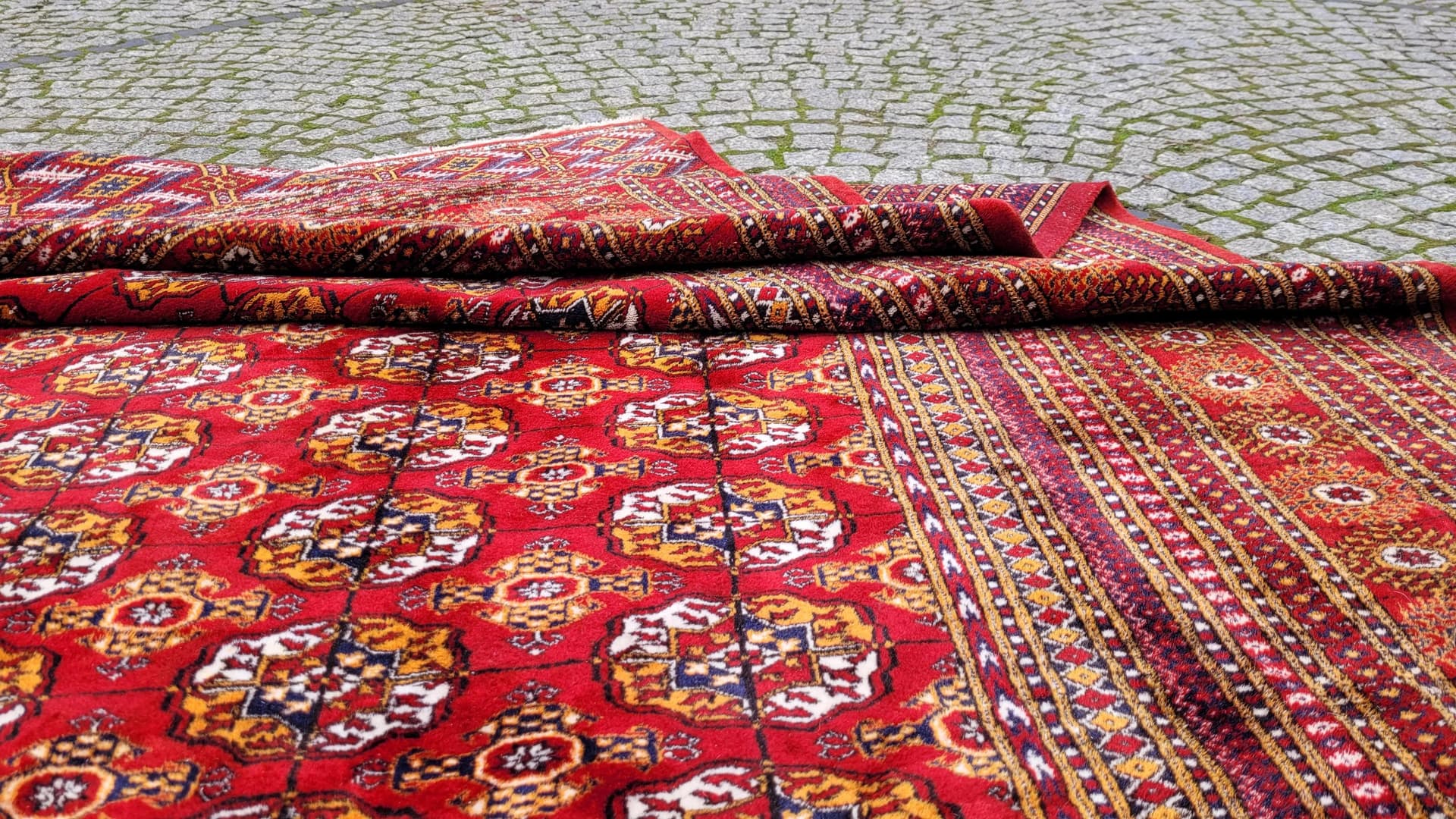 Dywan Buchara 285x395cm, czerwony, wełna, Pakistan - 87976