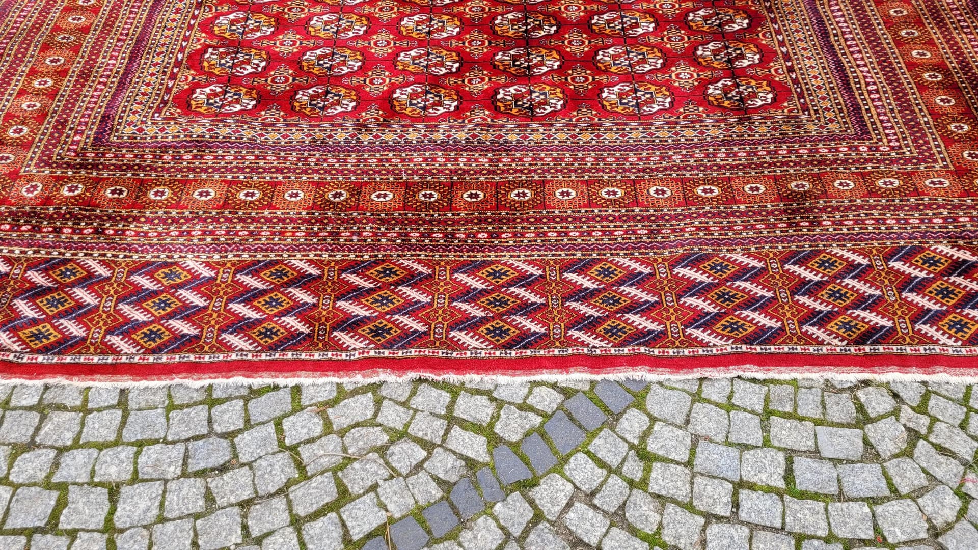 Dywan Buchara 285x395cm, czerwony, wełna, Pakistan - 87982