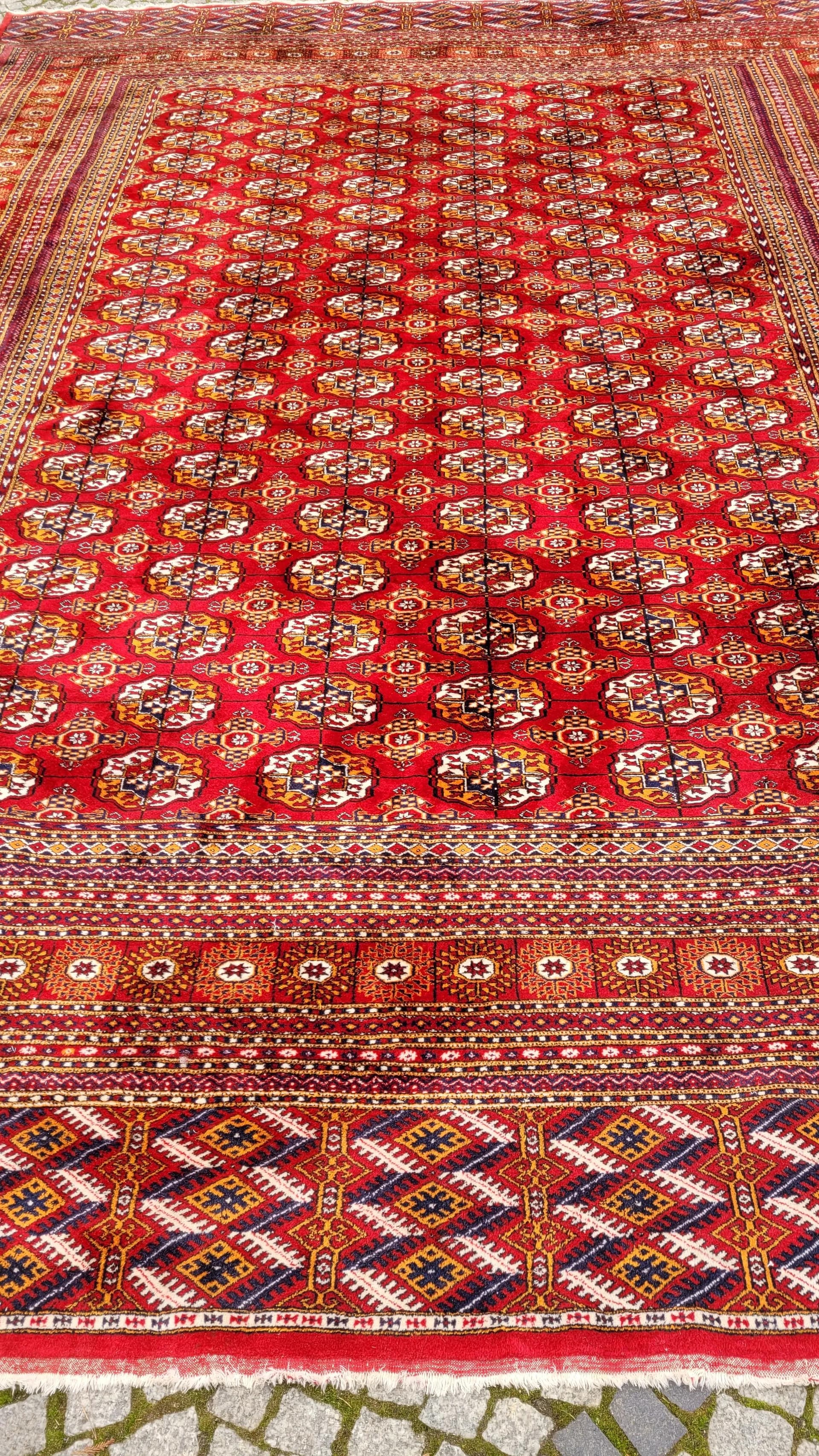 Dywan Buchara 285x395cm, czerwony, wełna, Pakistan - 87981