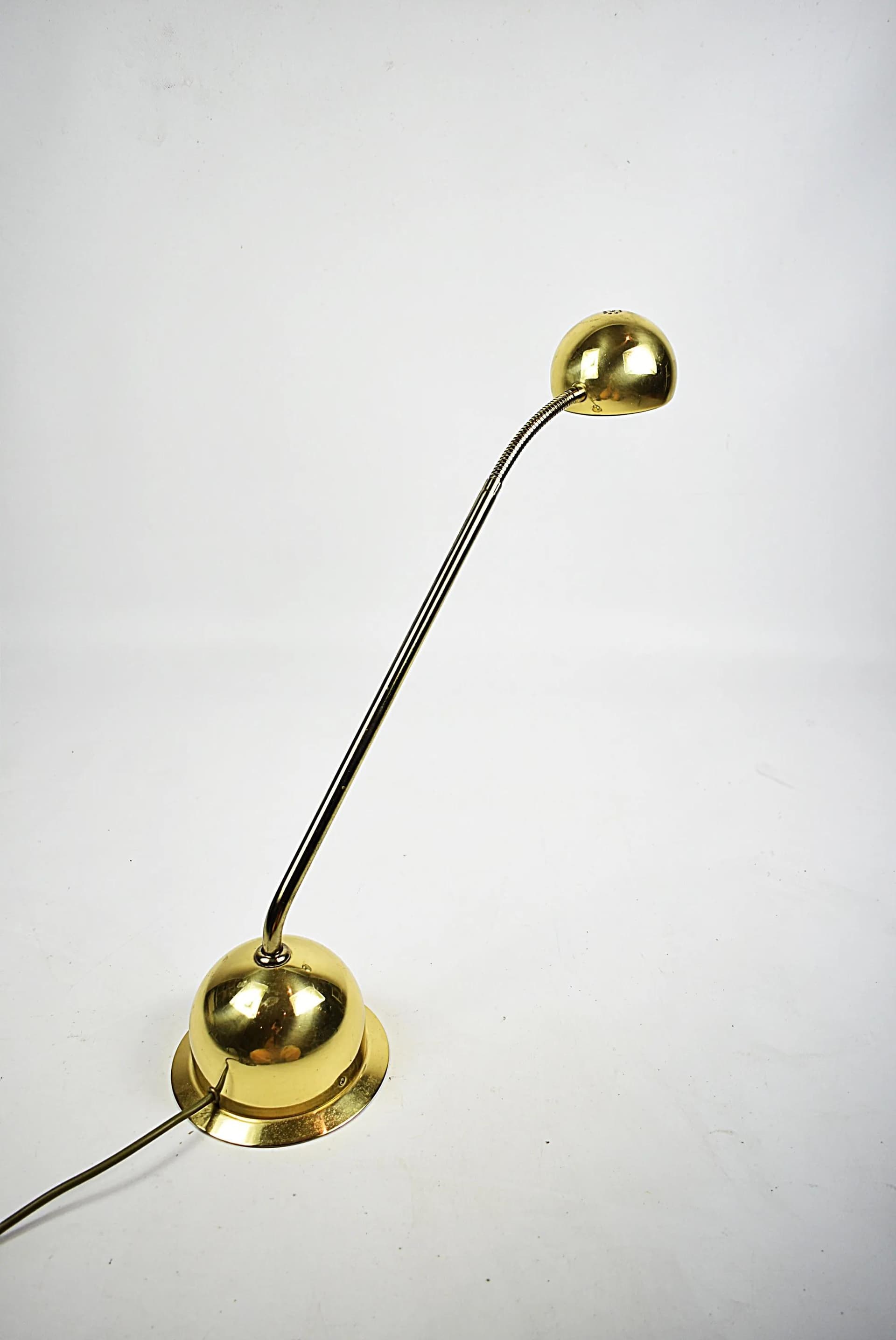 Desk Lamp, Polished Brass, Fischer Leuchten, Germany, 1980s. - 85016