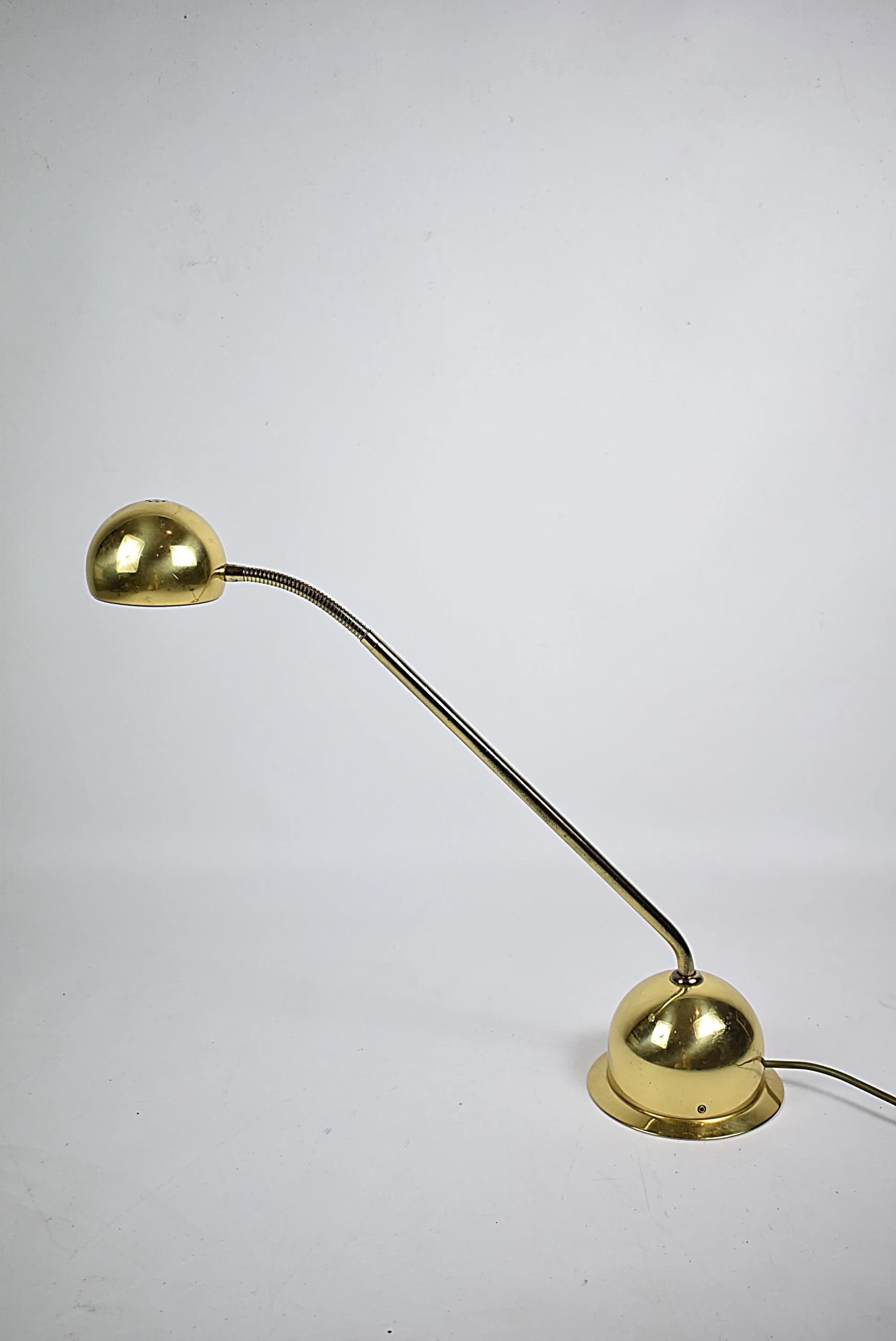 Desk Lamp, Polished Brass, Fischer Leuchten, Germany, 1980s. - 85014