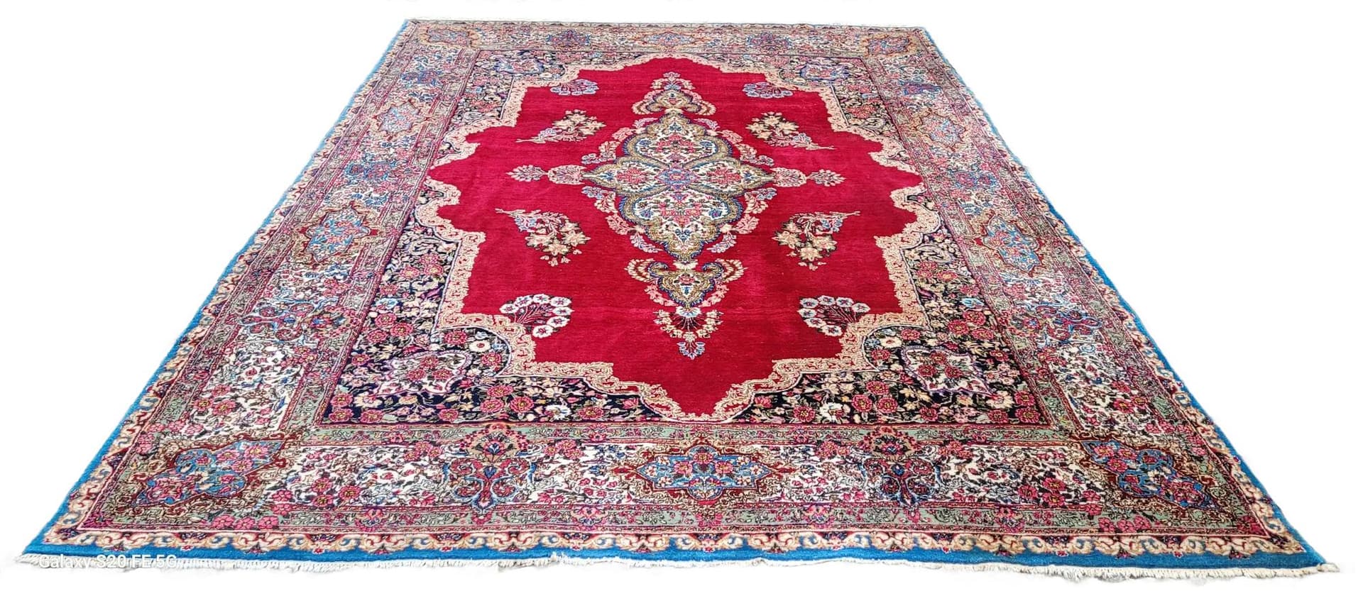 Dywan Kerman 264x372cm, multikolor, wełna, Iran, XIX w.