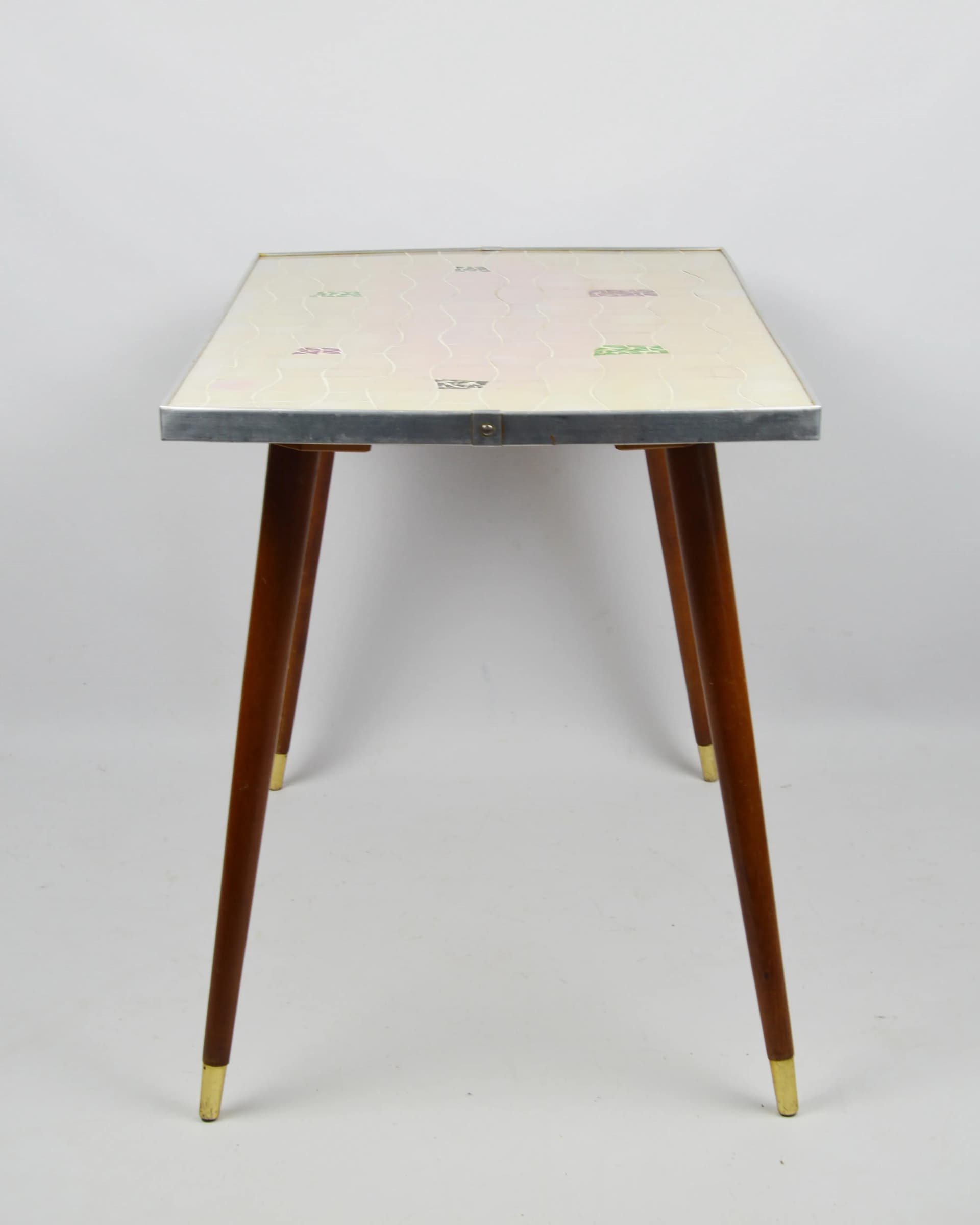 Stolik pomocniczy, beżowy, ceramika, Polska, lata 70. - 84985