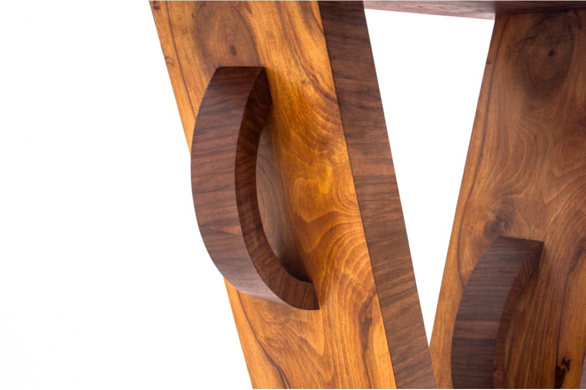 Orzechowa konsola Art Deco, Polska, lata 50. - 57674