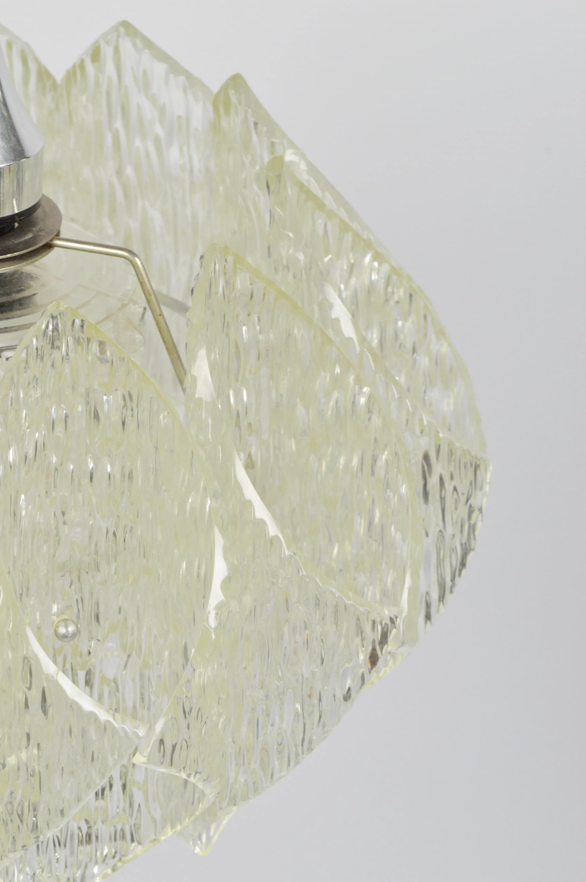 Lampa wisząca, ivory white, plastik, proj. A. F. Gangkofner, Niemcy, lata 60. - 84959