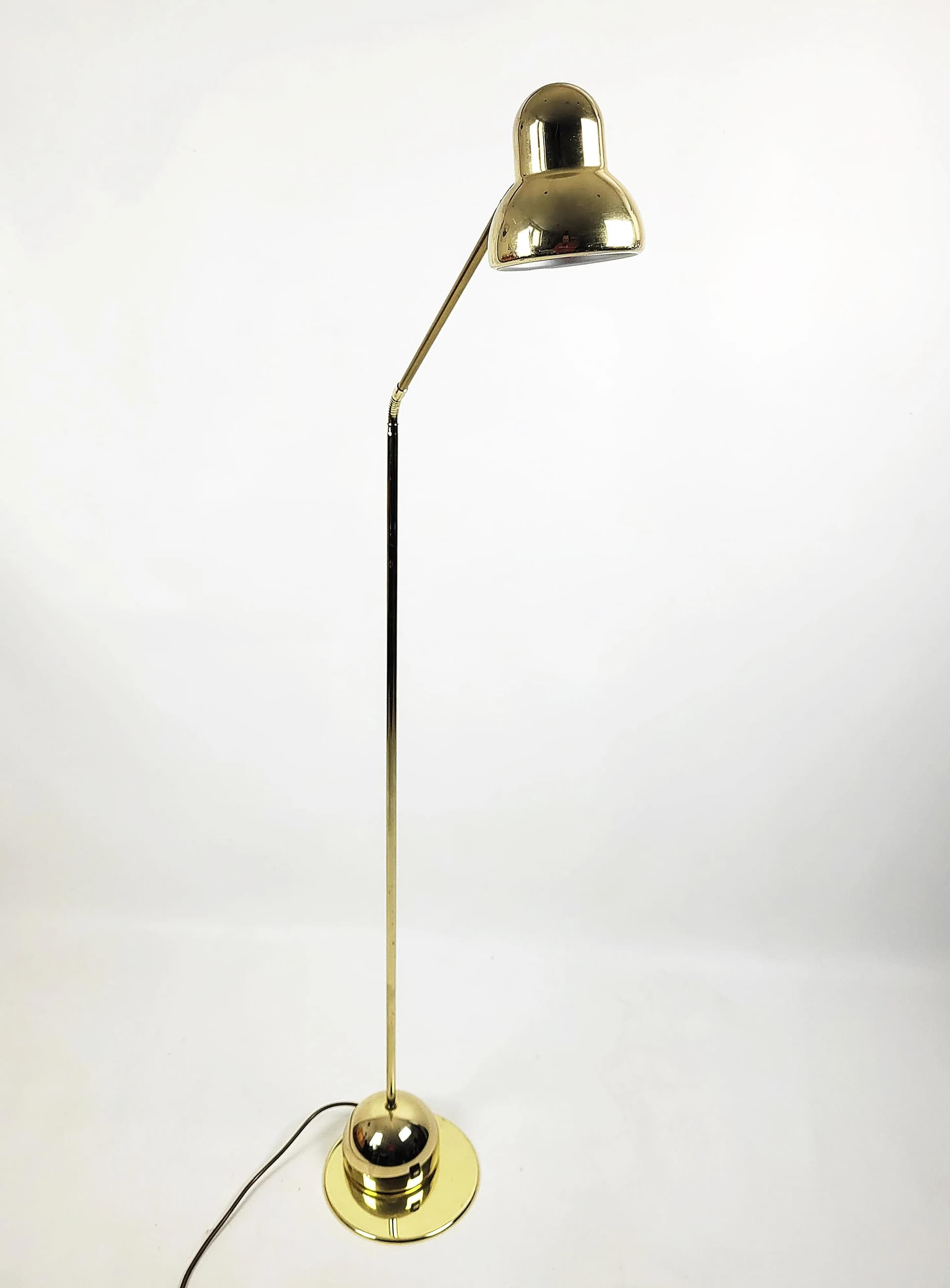 Floor lamp, gold metal, Poland, 1980s. - 84940