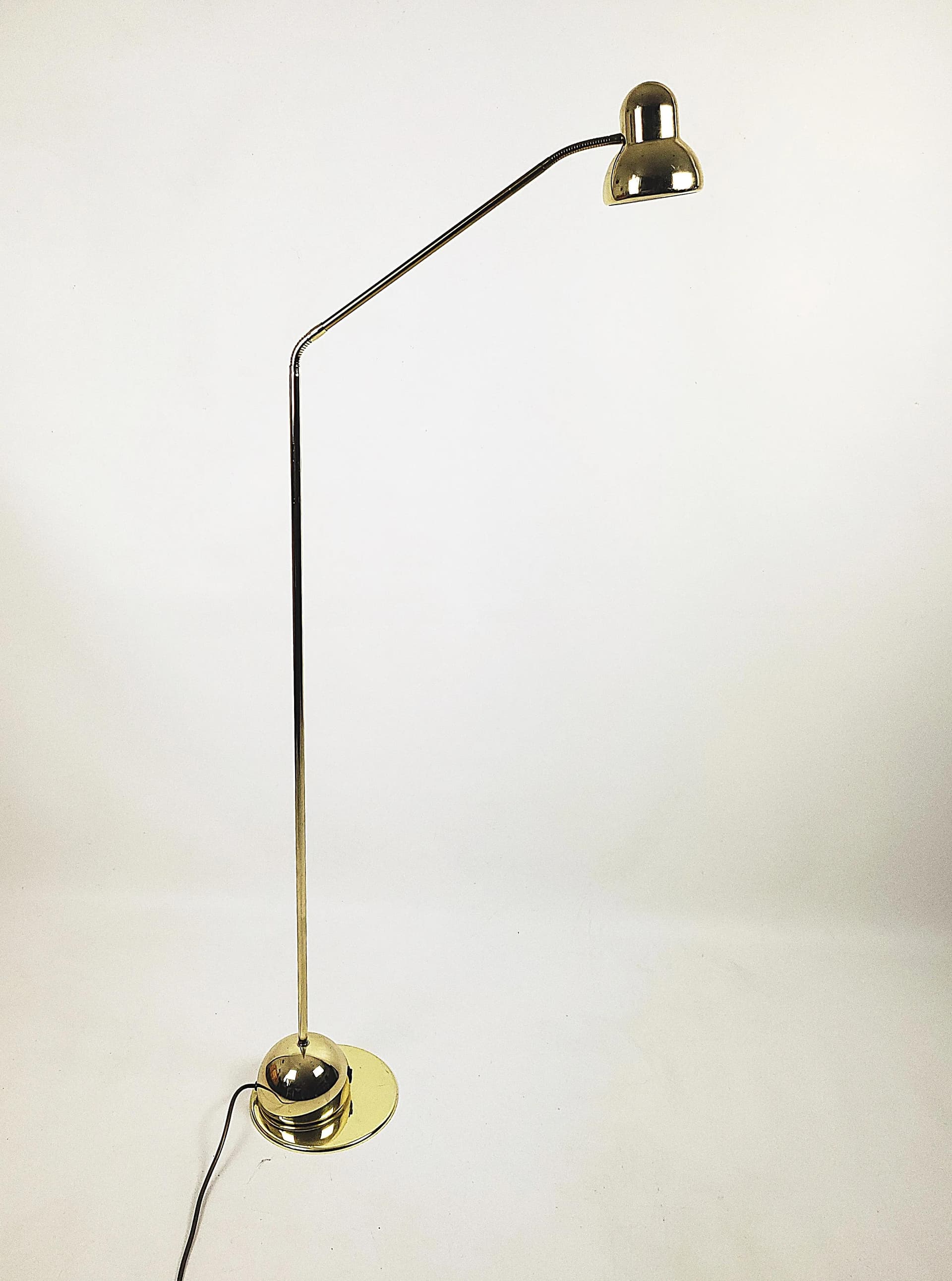 Floor lamp, gold metal, Poland, 1980s. - 84938