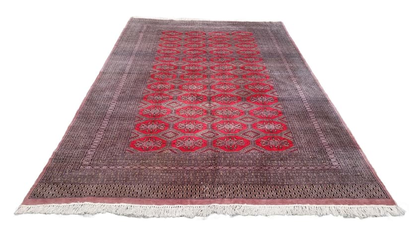 Dywan Buchara 220x340 cm, czerwony, wełna, Pakistan