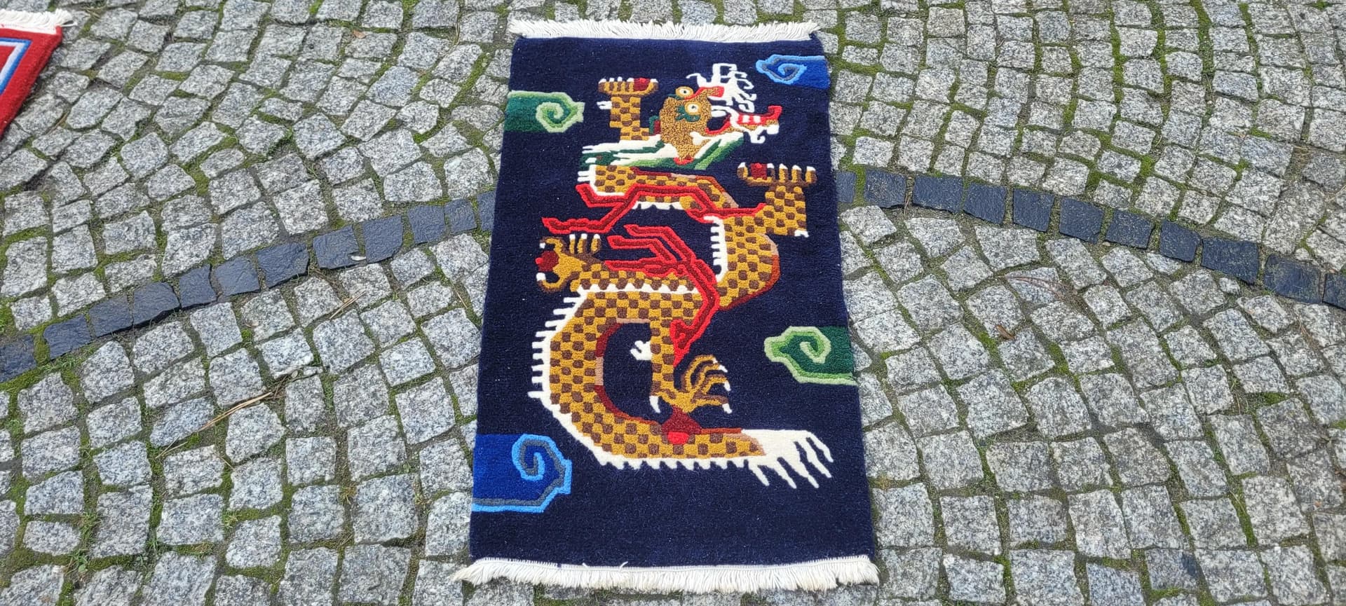 Dywan Art déco, 98x53 cm, multikolor, wełna, Chiny, początek XX w. - 87808