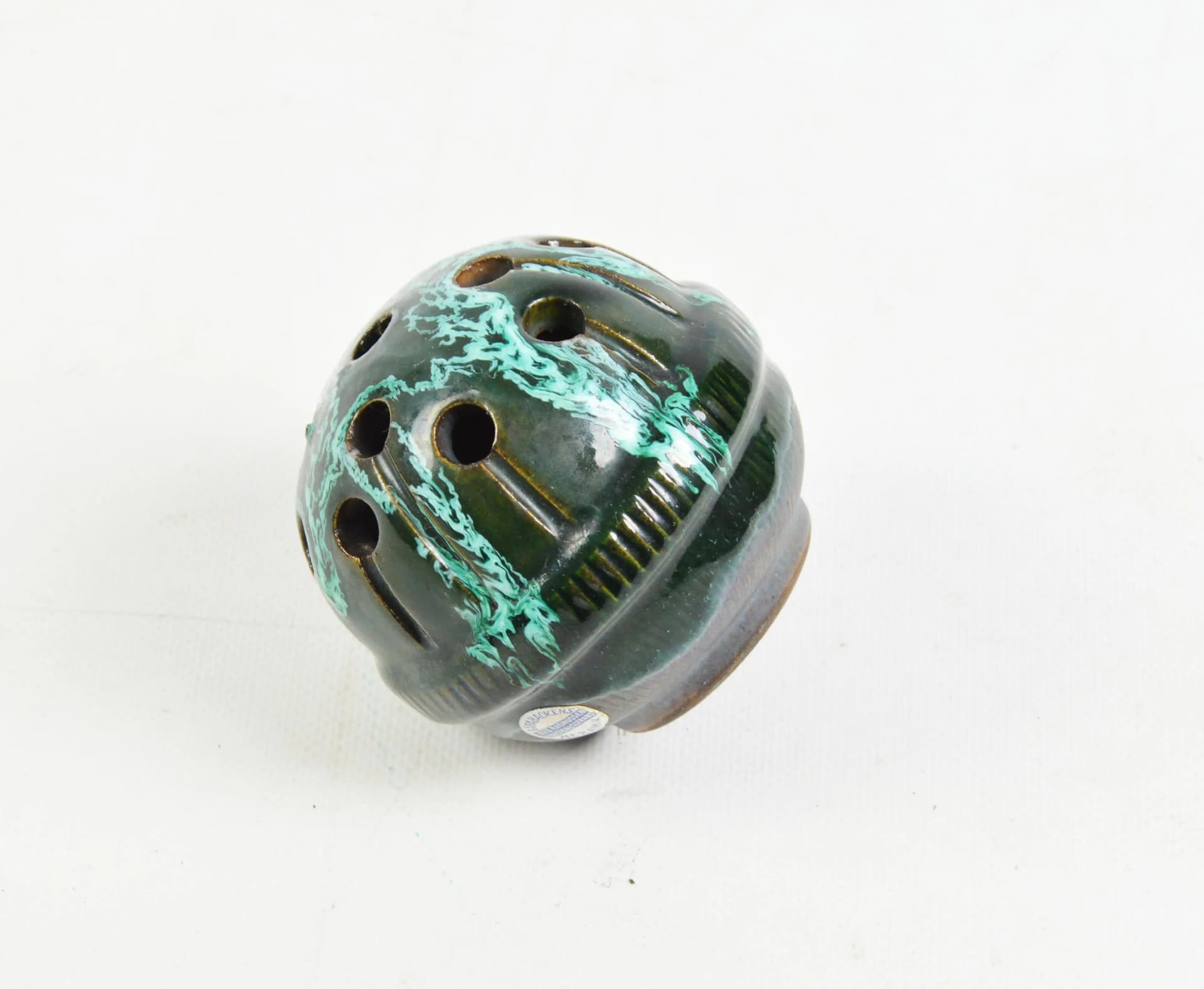 Ikebana, zielona, kamionka, proj. O. F. Rasmussen, Szwecja, lata 60. - 84847