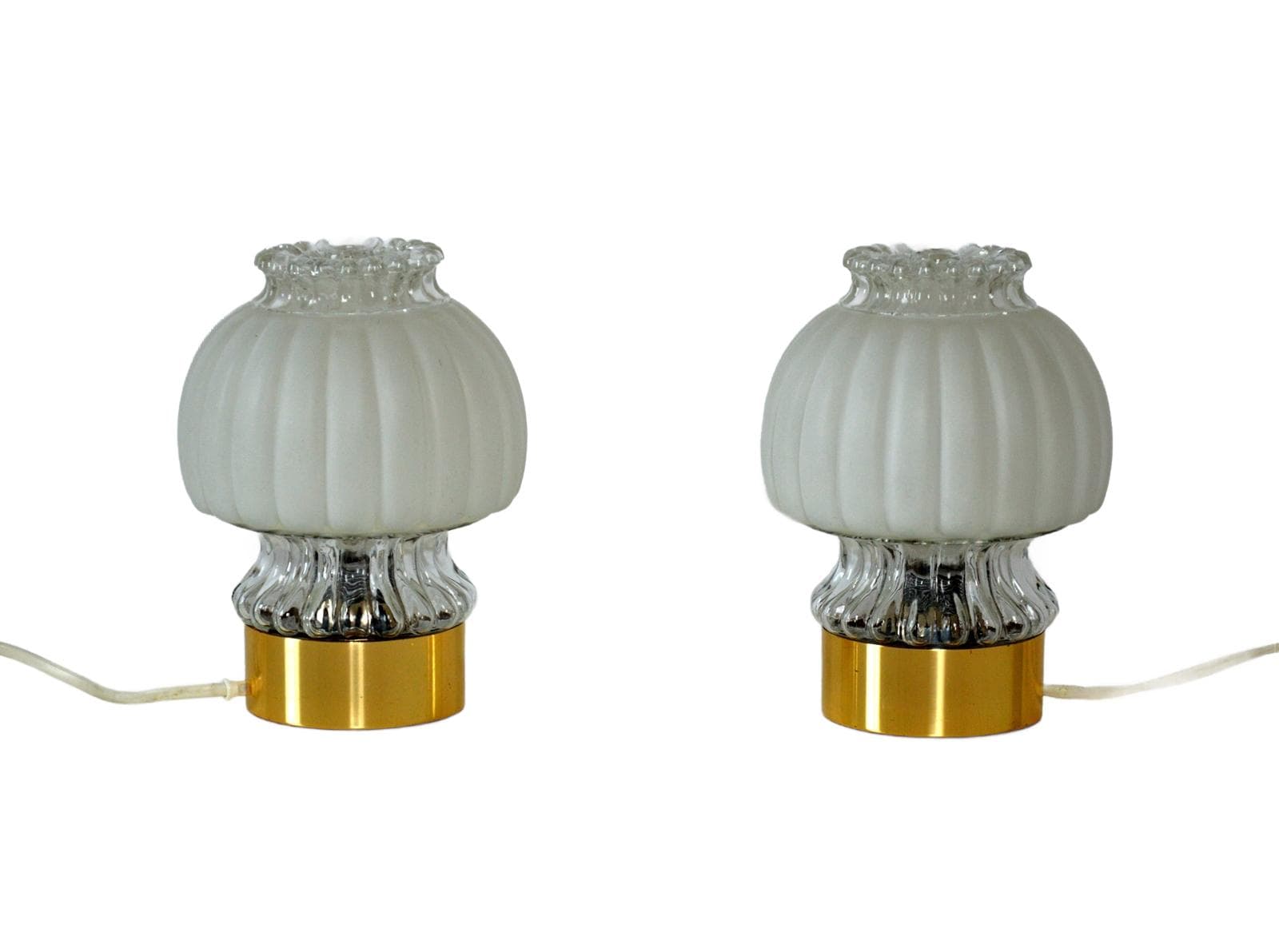 Lampka nocna Graewe, szkło białe, Niemcy, lata 60.