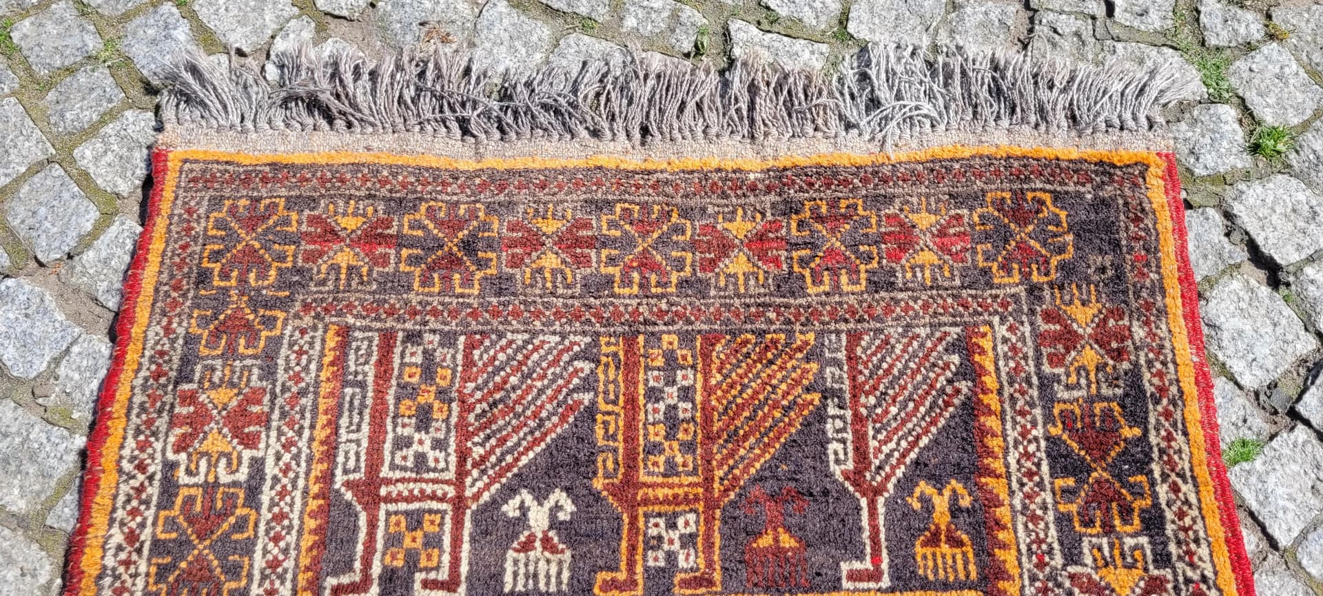 Beluch Rug, Nomadic, 85x145 cm, brown wool, Afghanistan, 1960s. - 87660