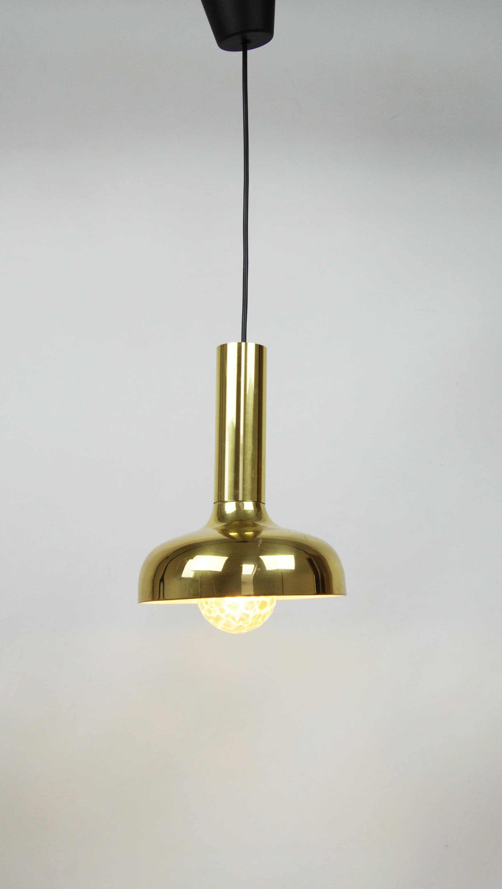 Lampa wisząca, złoty, metal, Szwecja, lata 70. - 84557