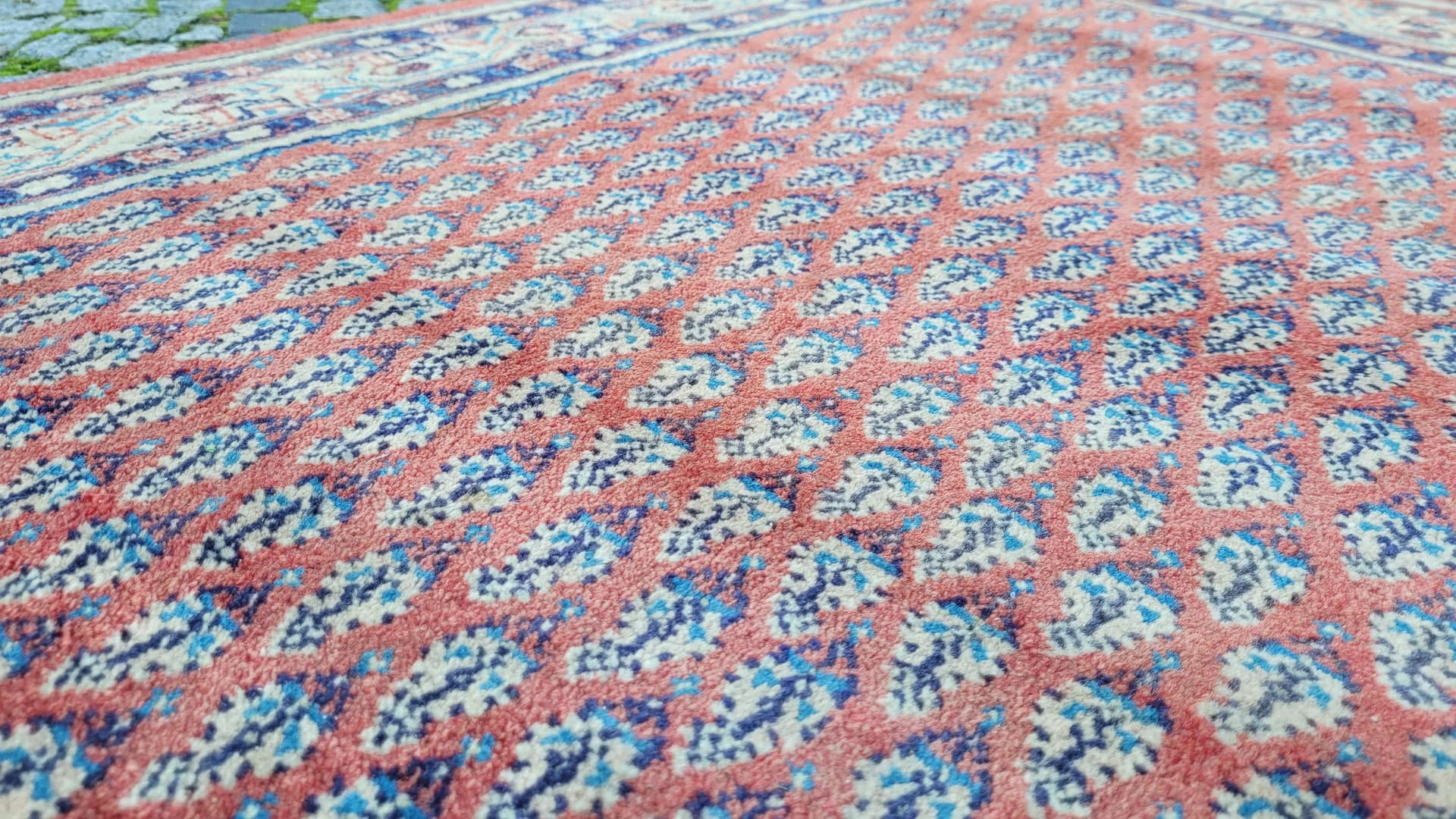 Dywan Sarough, 225x118 cm, czerwony, wełna, Iran, lata 70. - 87577