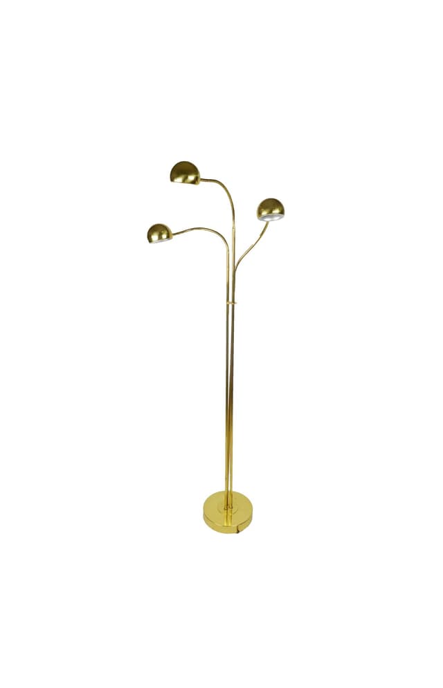Lampa podłogowa potrójna, złoty, metal, Polska, lata 80. - WYMIARY
