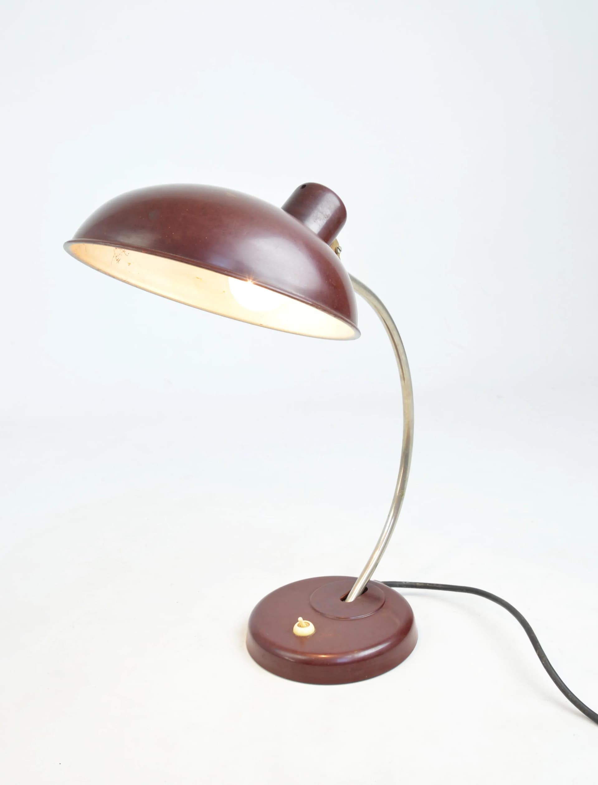 Lampka biurkowa, typ 7923, brązowy, bakelit, Helion Amstadt, Niemcy, lata 50. - 84488