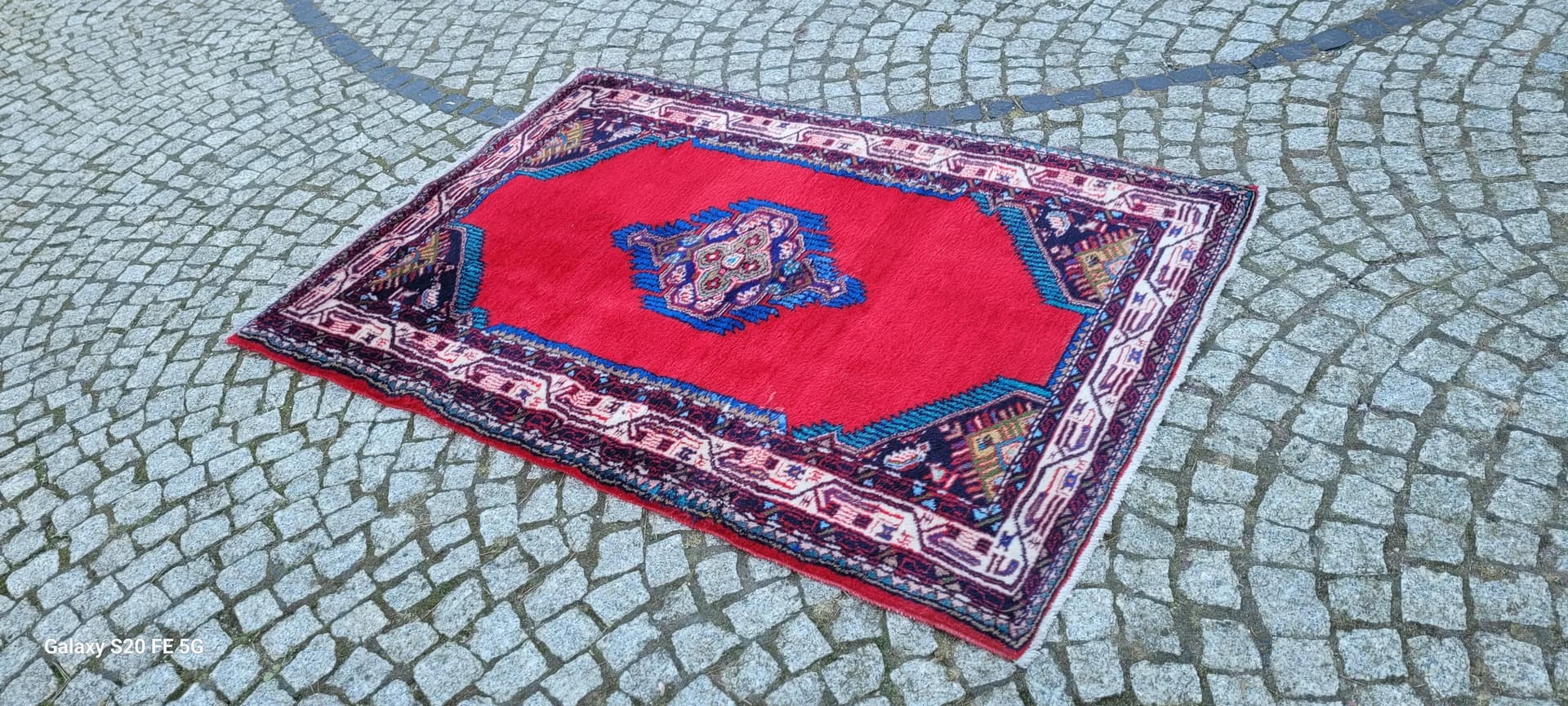 Dywan Hamadan, 102x155cm, czerwony, wełna, Iran, lata 20. - 87530