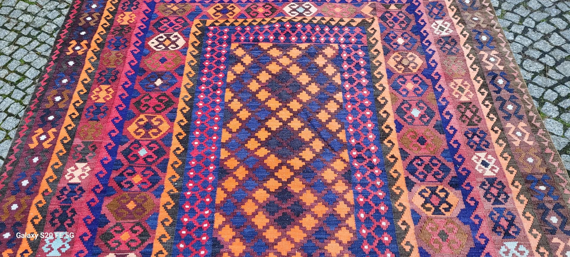 Dywan kilim, 205x320 cm, multikolor, wełna, Turcja, lata 60. - 87489
