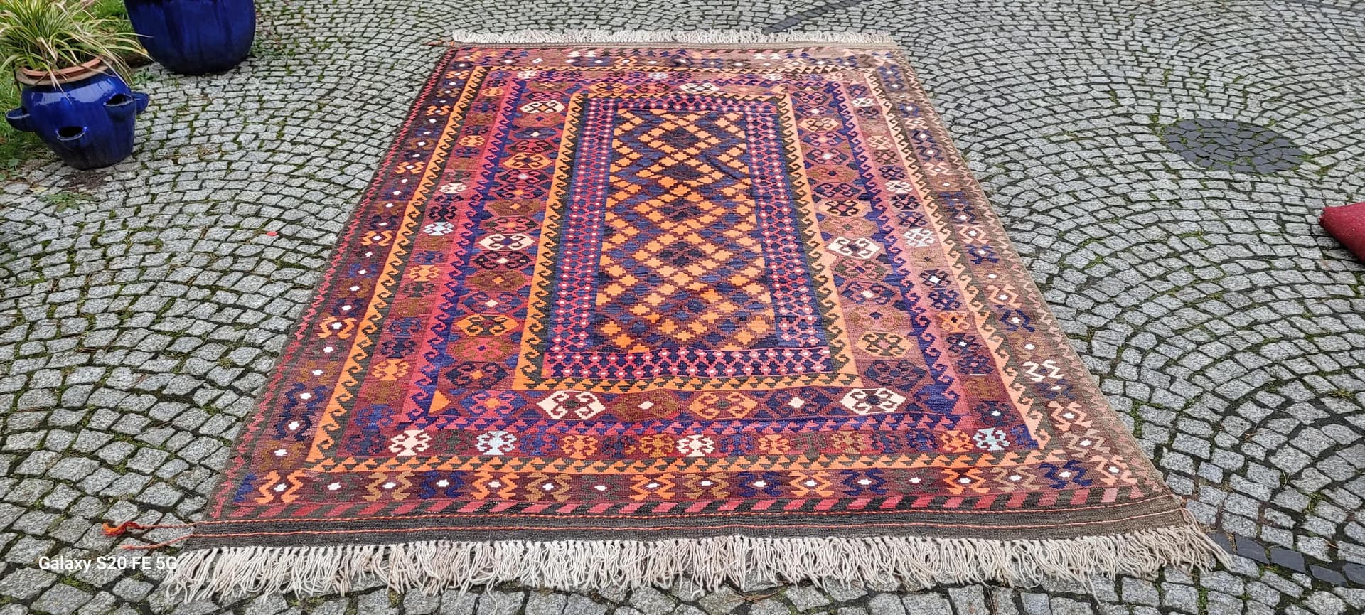 Dywan kilim, 205x320 cm, multikolor, wełna, Turcja, lata 60. - 87485