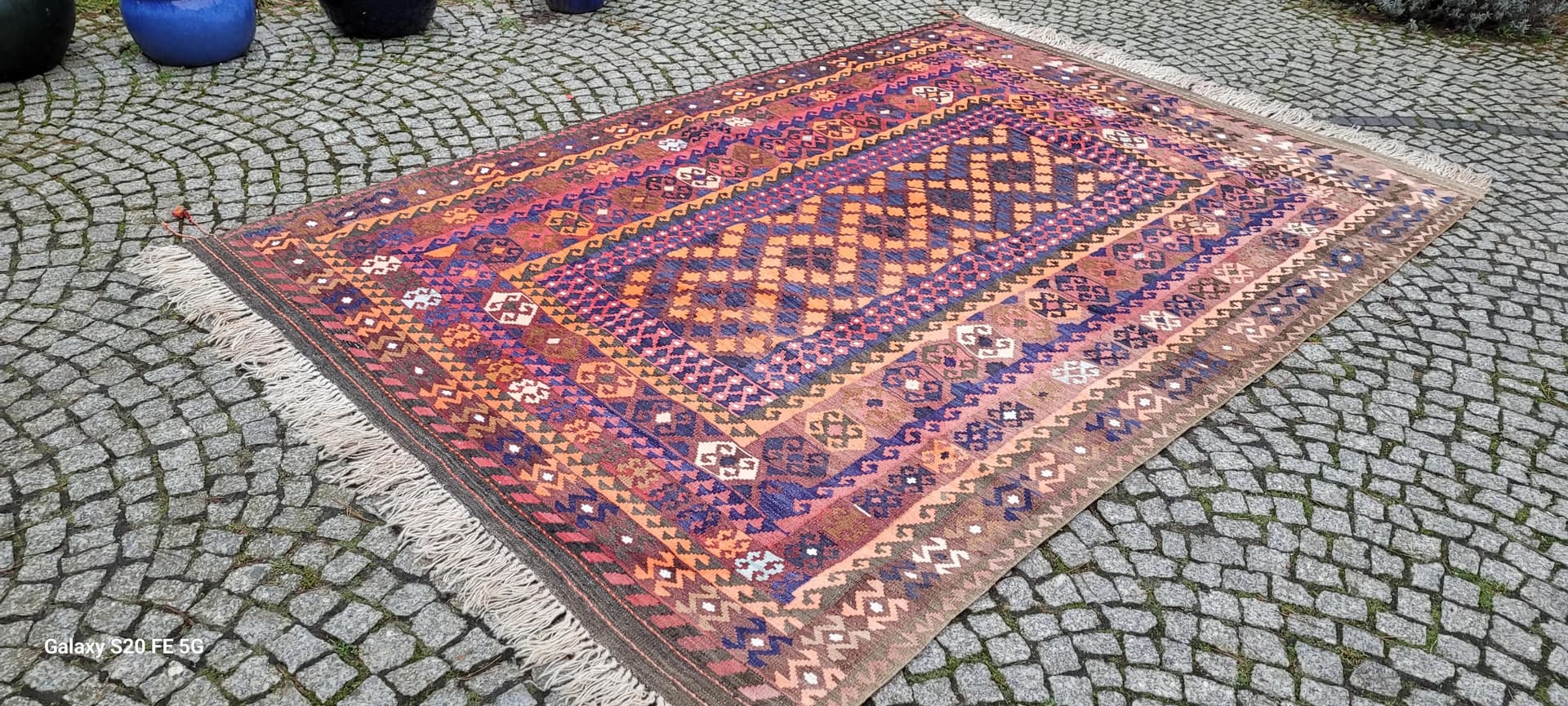 Dywan kilim, 205x320 cm, multikolor, wełna, Turcja, lata 60. - 87486