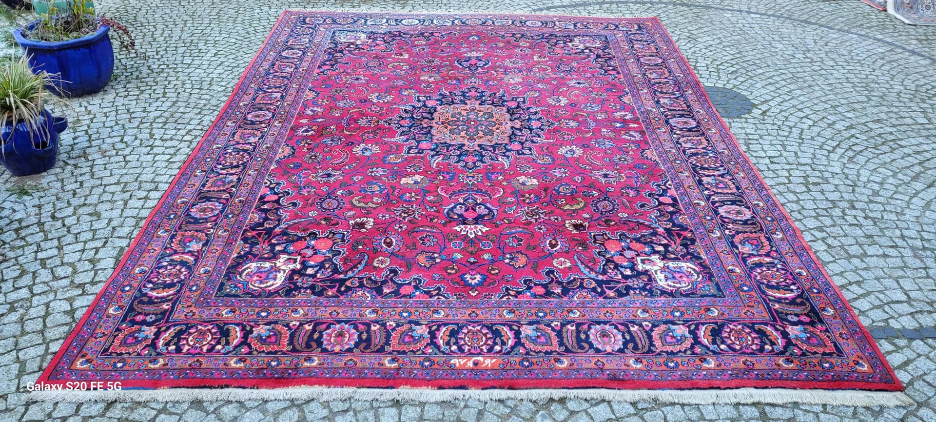 Dywan Meshed, 304x415 cm, czerwony, wełna, Iran, pocz. XX w. - 87475