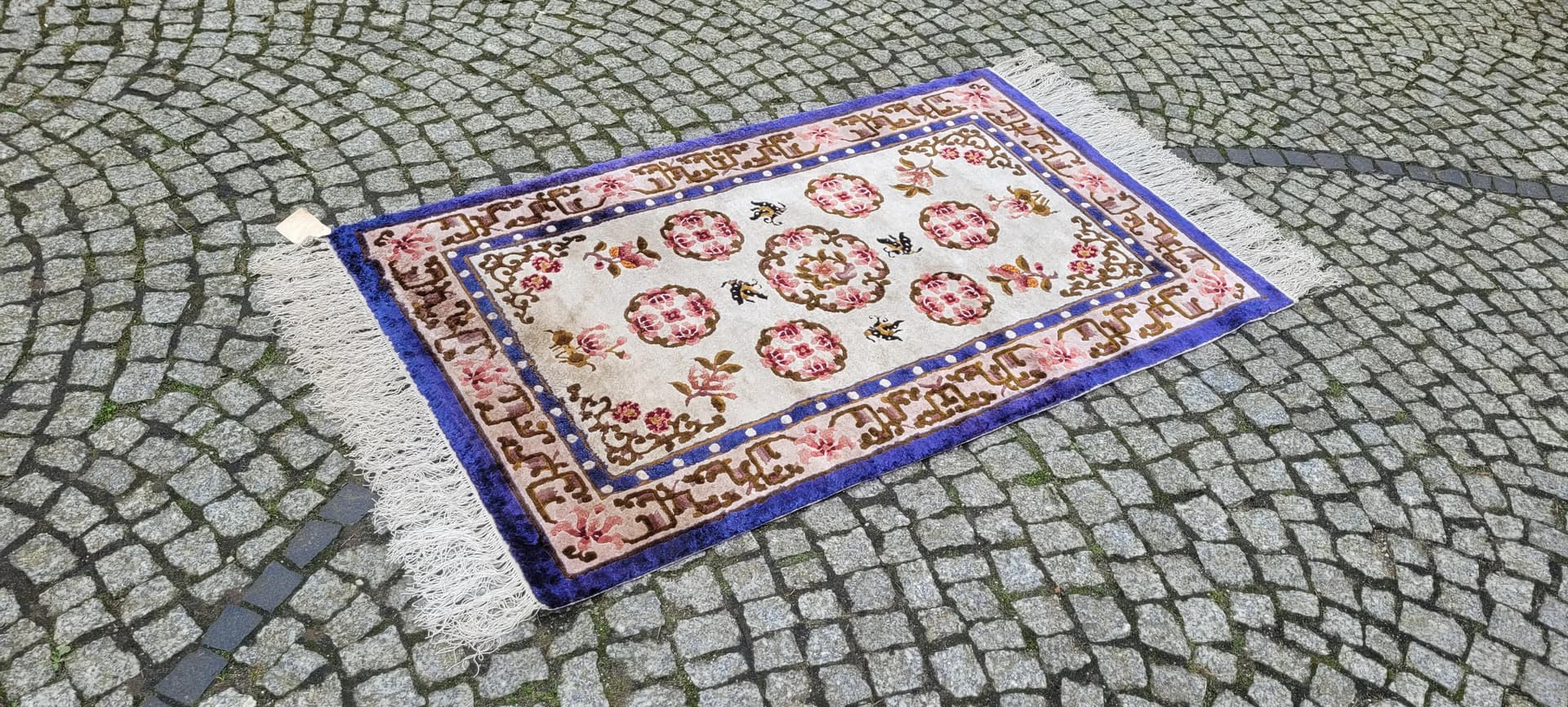 Dywan orientalny, 95x180 cm, multikolor, jedwab, Chiny, lata 90. - 87438