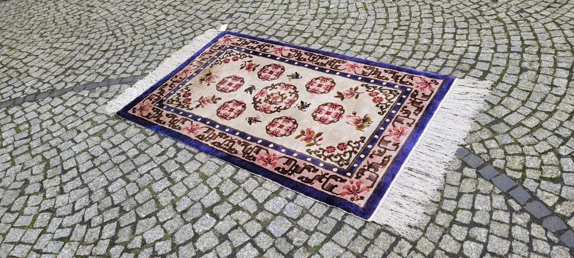 Dywan orientalny, 95x180 cm, multikolor, jedwab, Chiny, lata 90. - 87440