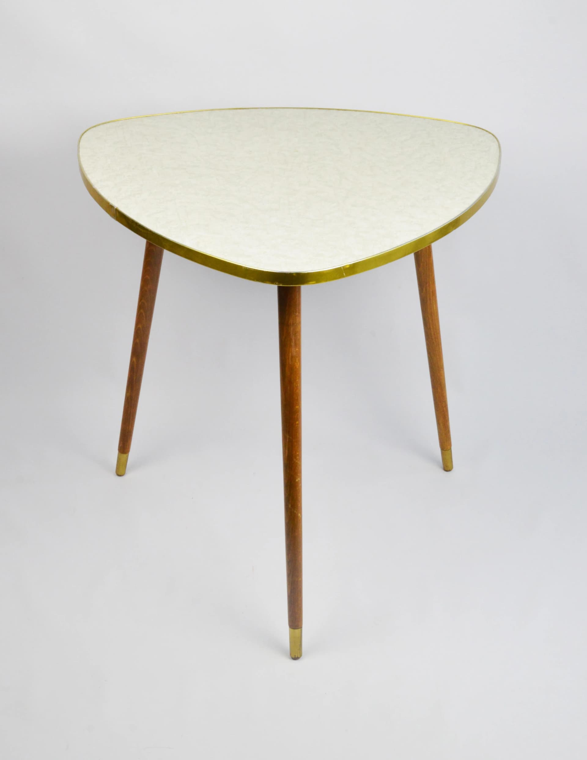 Stolik pomocniczy Rockabilly, turkusowy, drewno, Niemcy, lata 60. - 84305