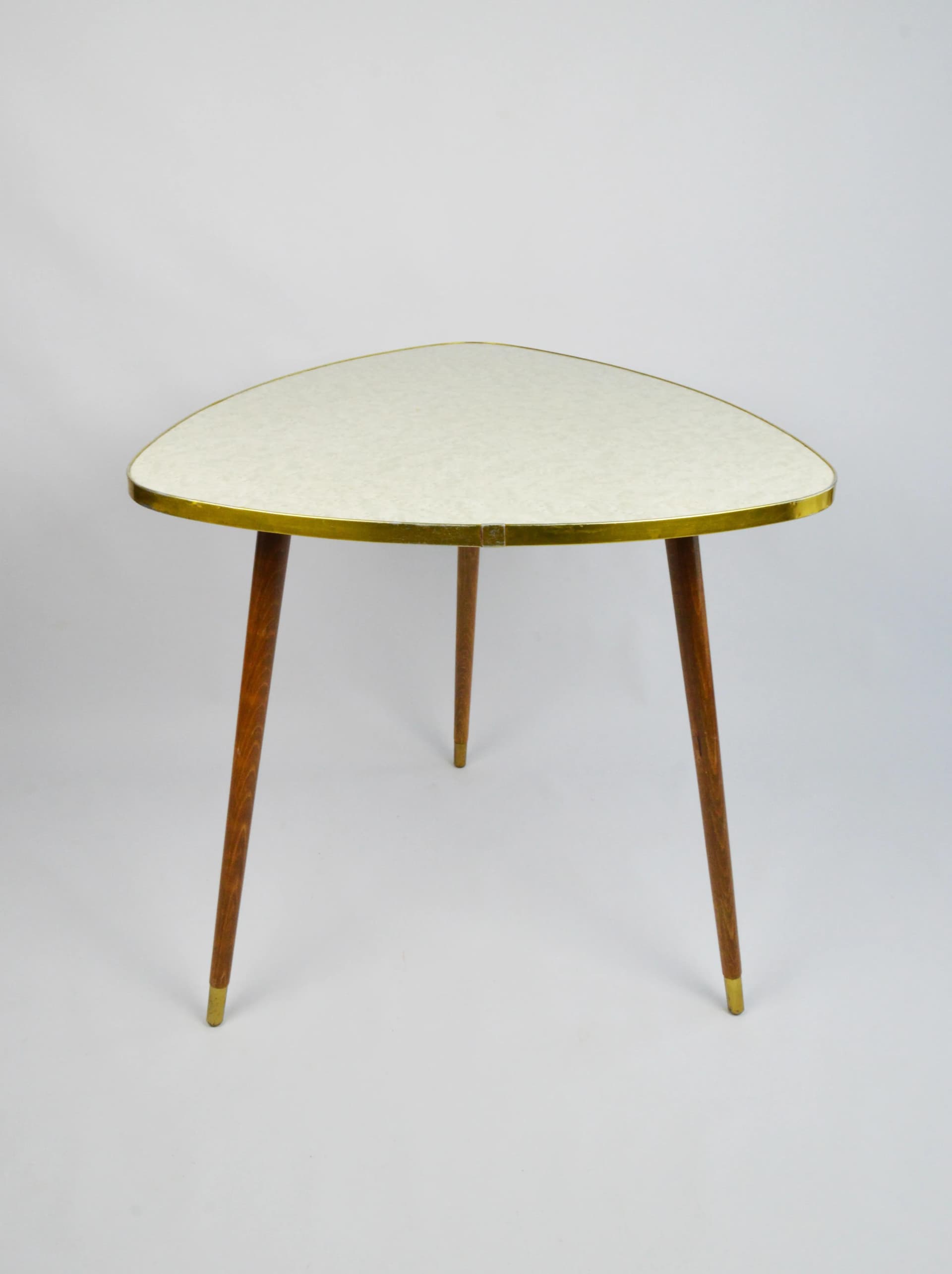 Stolik pomocniczy Rockabilly, turkusowy, drewno, Niemcy, lata 60. - 84307