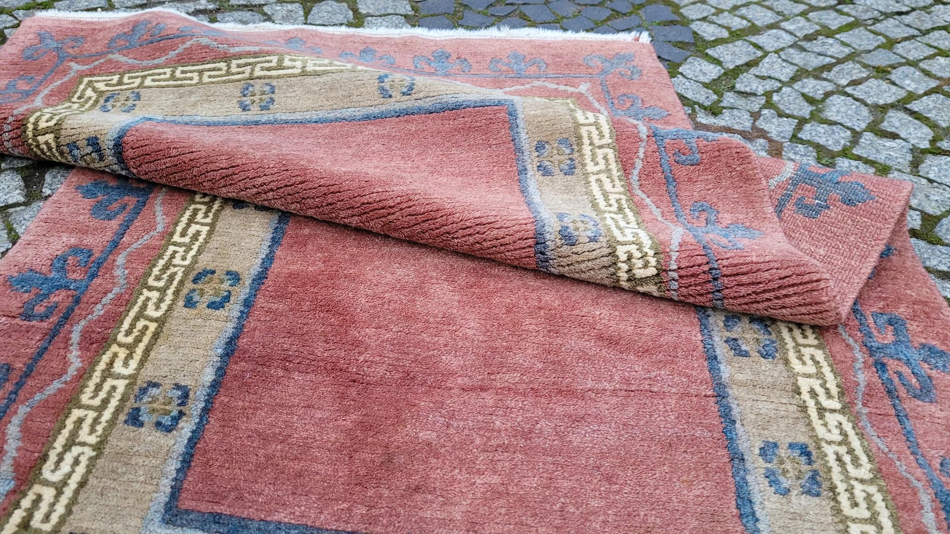 Dywan nepalsko-tybetański 95x175 cm, brązowy, wełna, Nepal - 87414