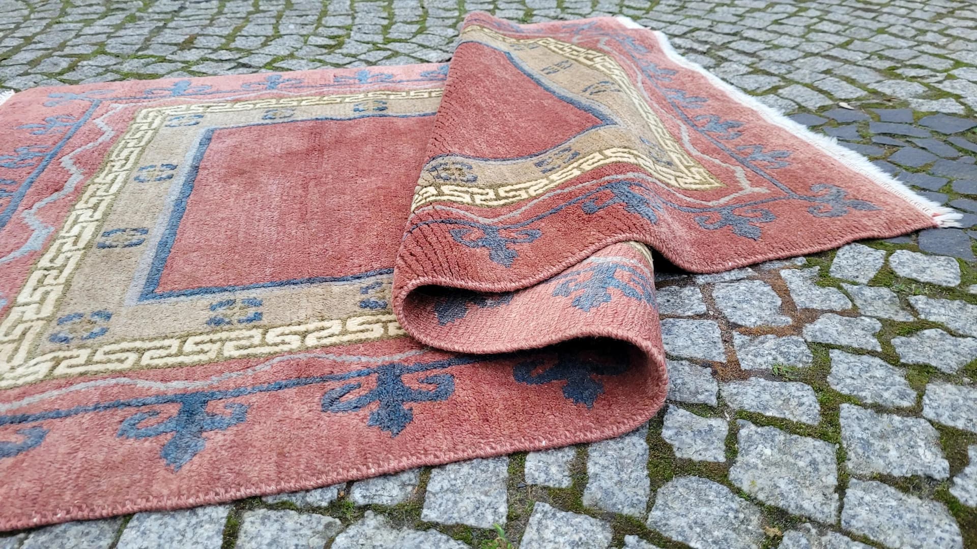 Dywan nepalsko-tybetański 95x175 cm, brązowy, wełna, Nepal - 87415