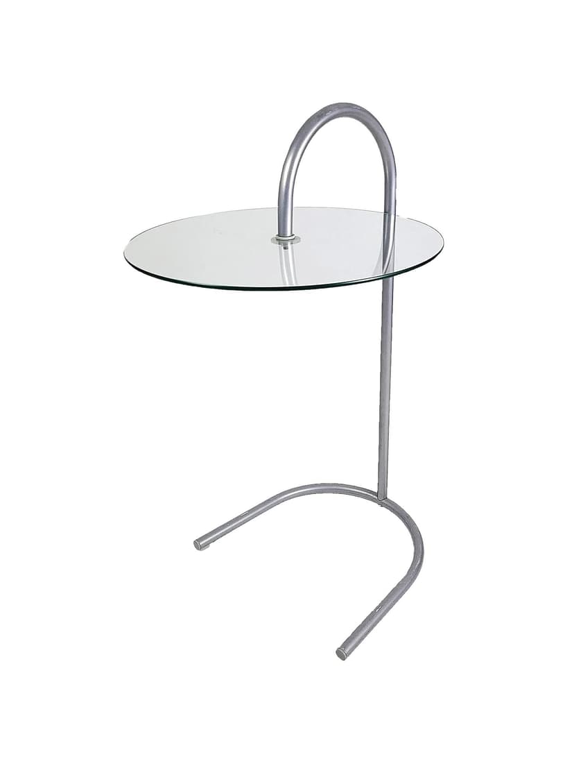 Stolik RY, szkło transparentne, stal chromowana srebrna, proj. T. Björklund, dla Ikea, Szwecja, lata 80.