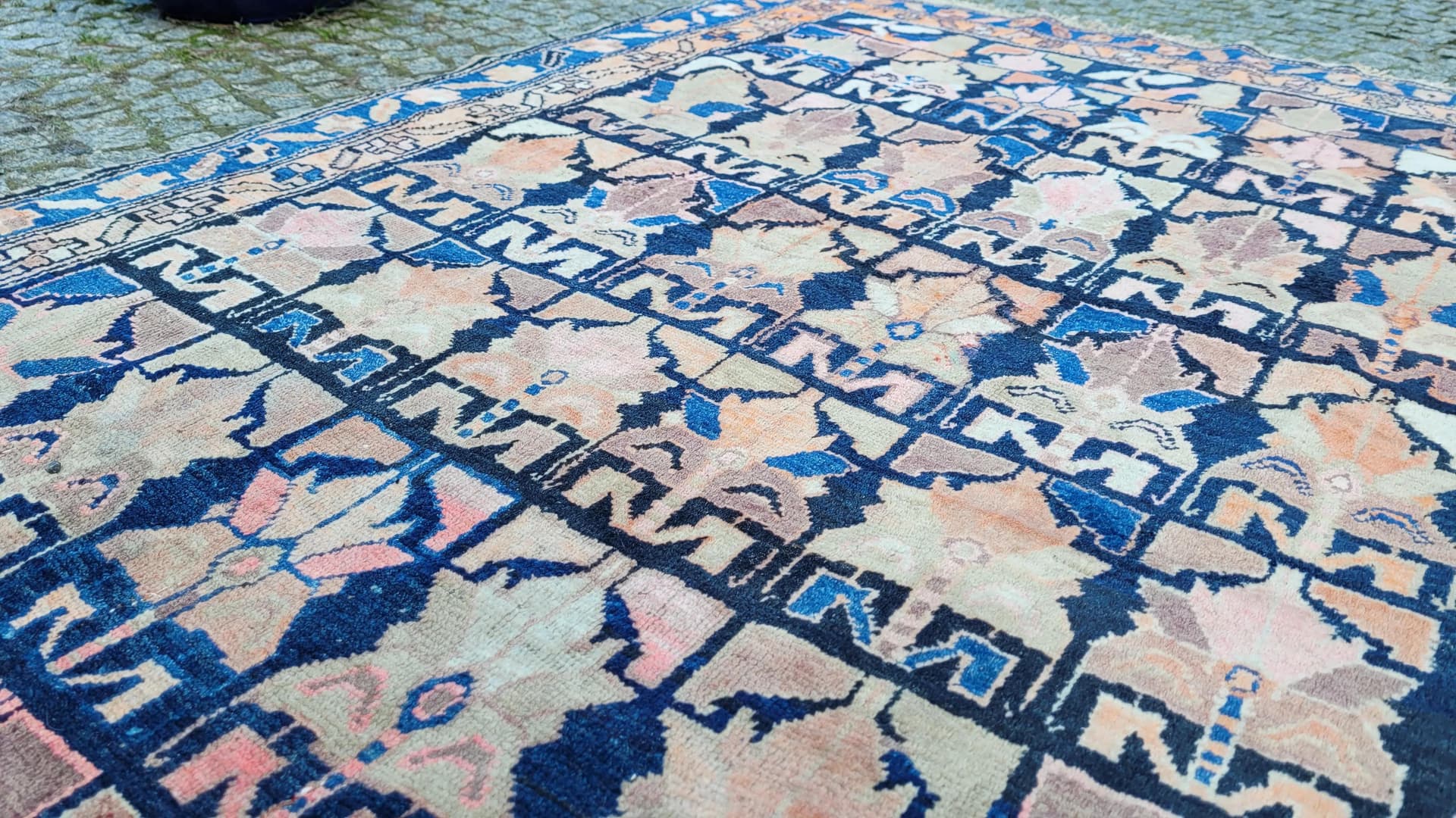 Dywan Hamadan 118x245 cm, multikolor, wełna, Iran, pierwsza połowa XX w. - 87374