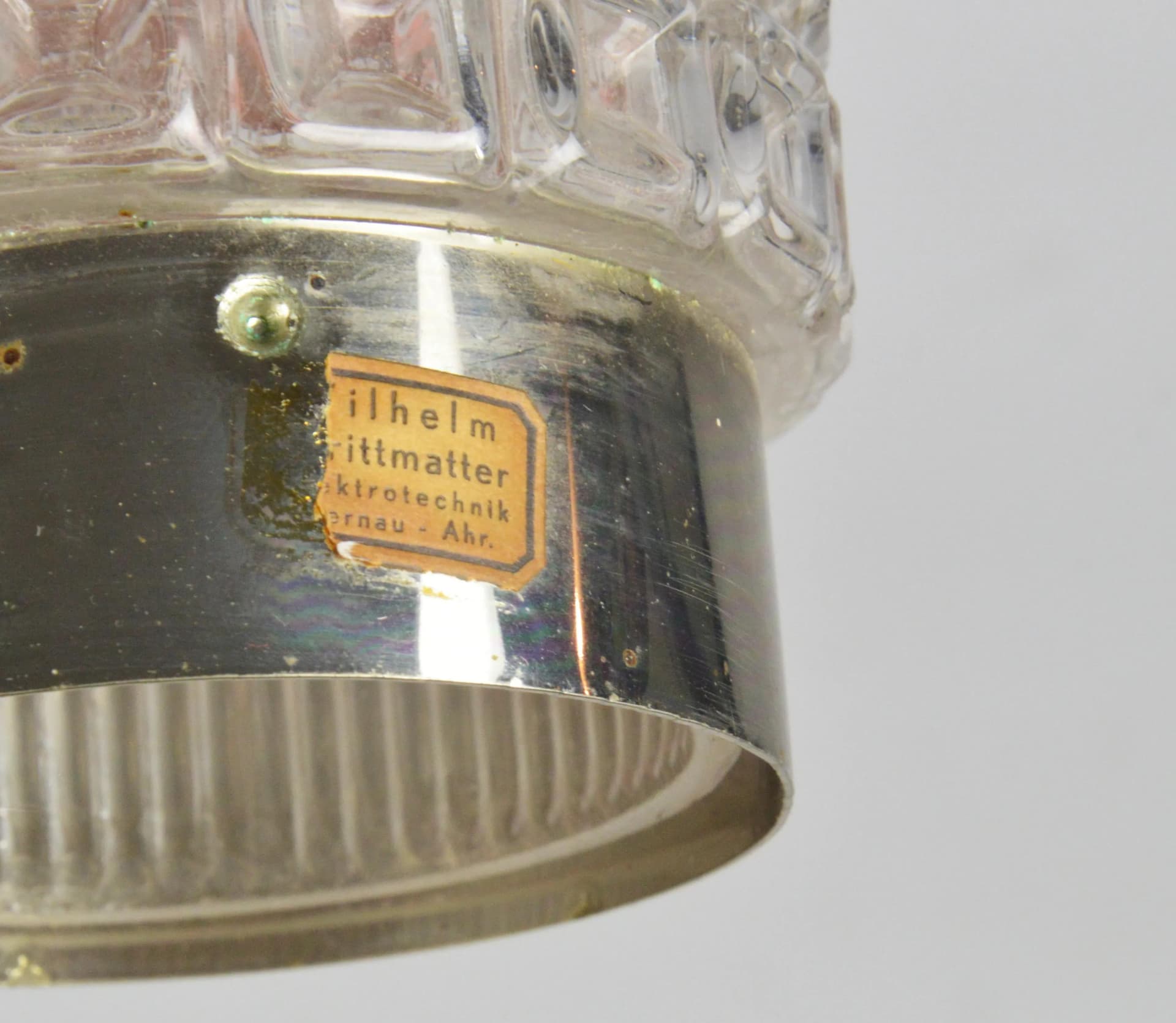 Lampa wisząca Space Age, chrom, szkło, Niemcy, lata 70. - 84046