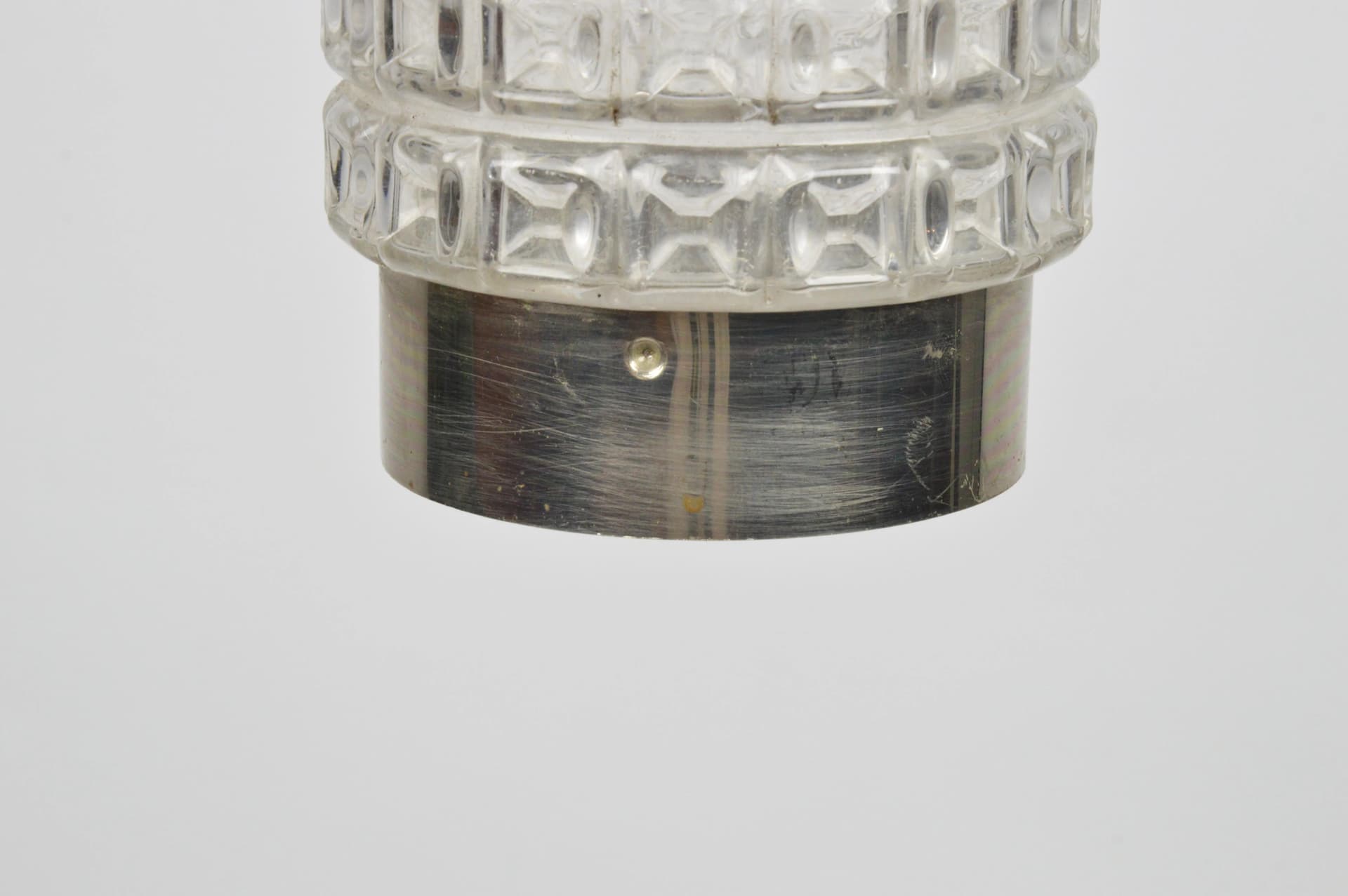 Lampa wisząca Space Age, chrom, szkło, Niemcy, lata 70. - 84044