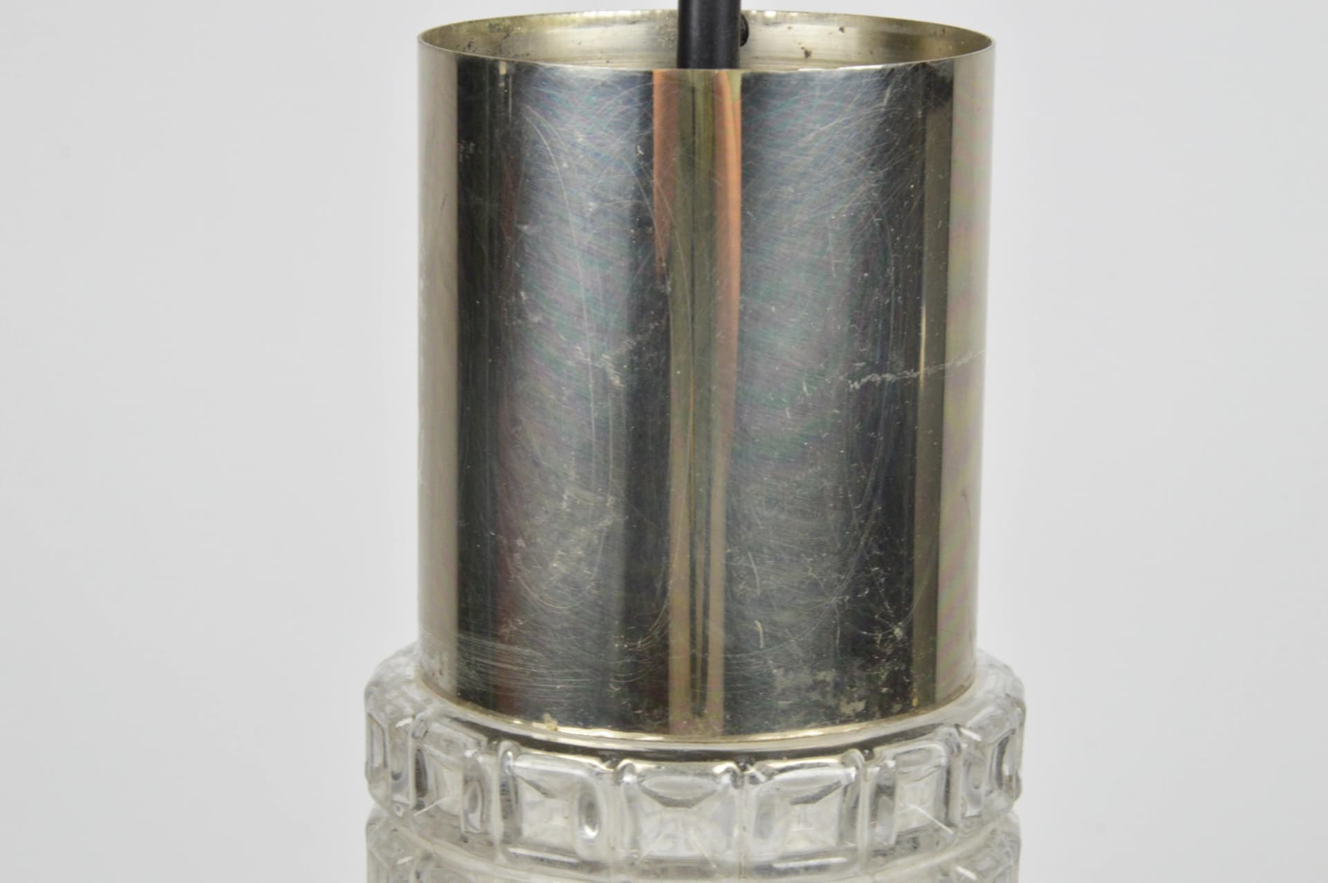 Lampa wisząca Space Age, chrom, szkło, Niemcy, lata 70. - 84049